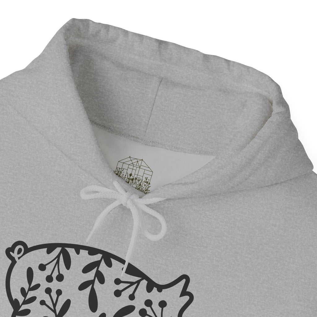 Floral Pig Silhouette Hoodie – Farm Life Sweatshirt, Pig Lover Pullover, Homestead Hoodie, Mini Pig Apparel, Farm Animal Hoodie, Country Living Unisex Hoodie