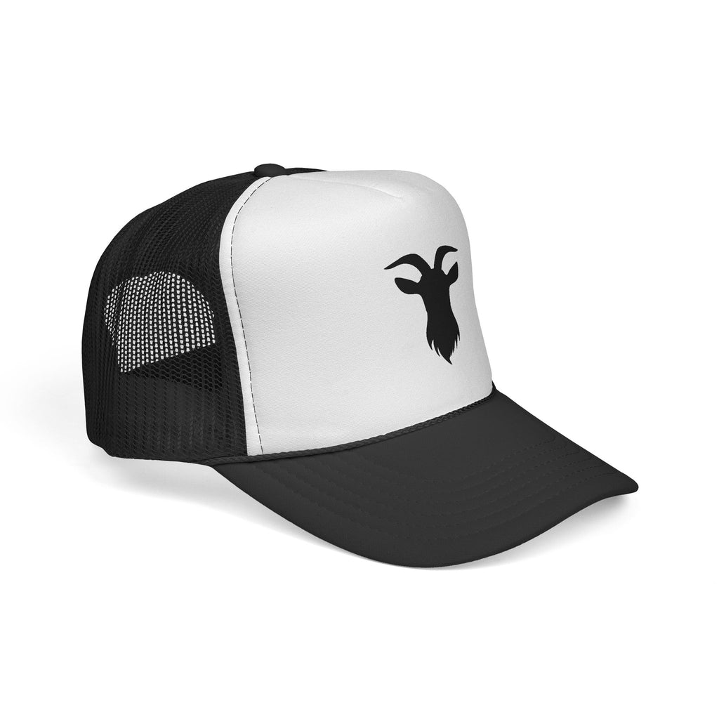 Goat Silhouette Trucker Hat – Farm Goat Hat, Homestead Goat Keeper Cap, Minimalist Farm Life Snapback