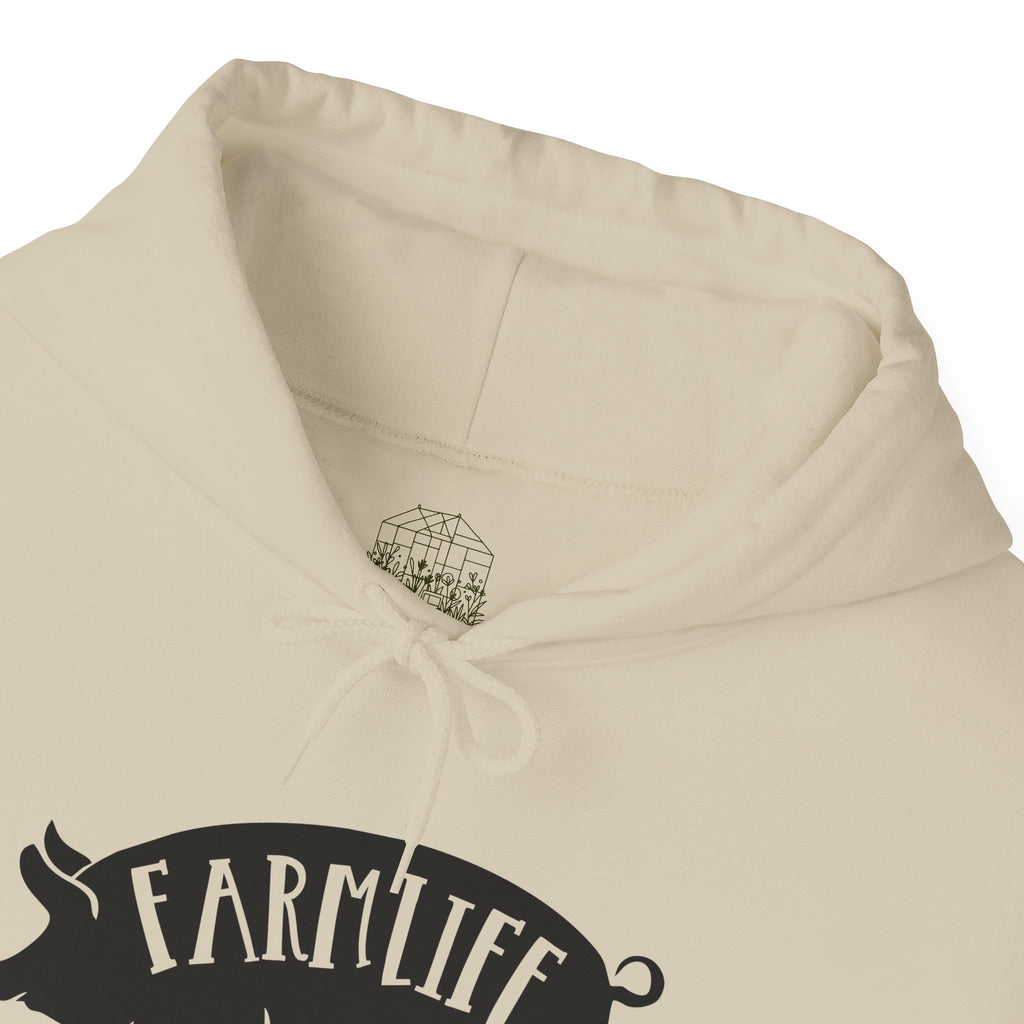 Farmhouse Pig Silhouette Hoodie – Farm Life Sweatshirt, Pig Lover Pullover, Homestead Hoodie, Mini Pig Apparel, Farm Animal Hoodie, Country Living Unisex Hoodie