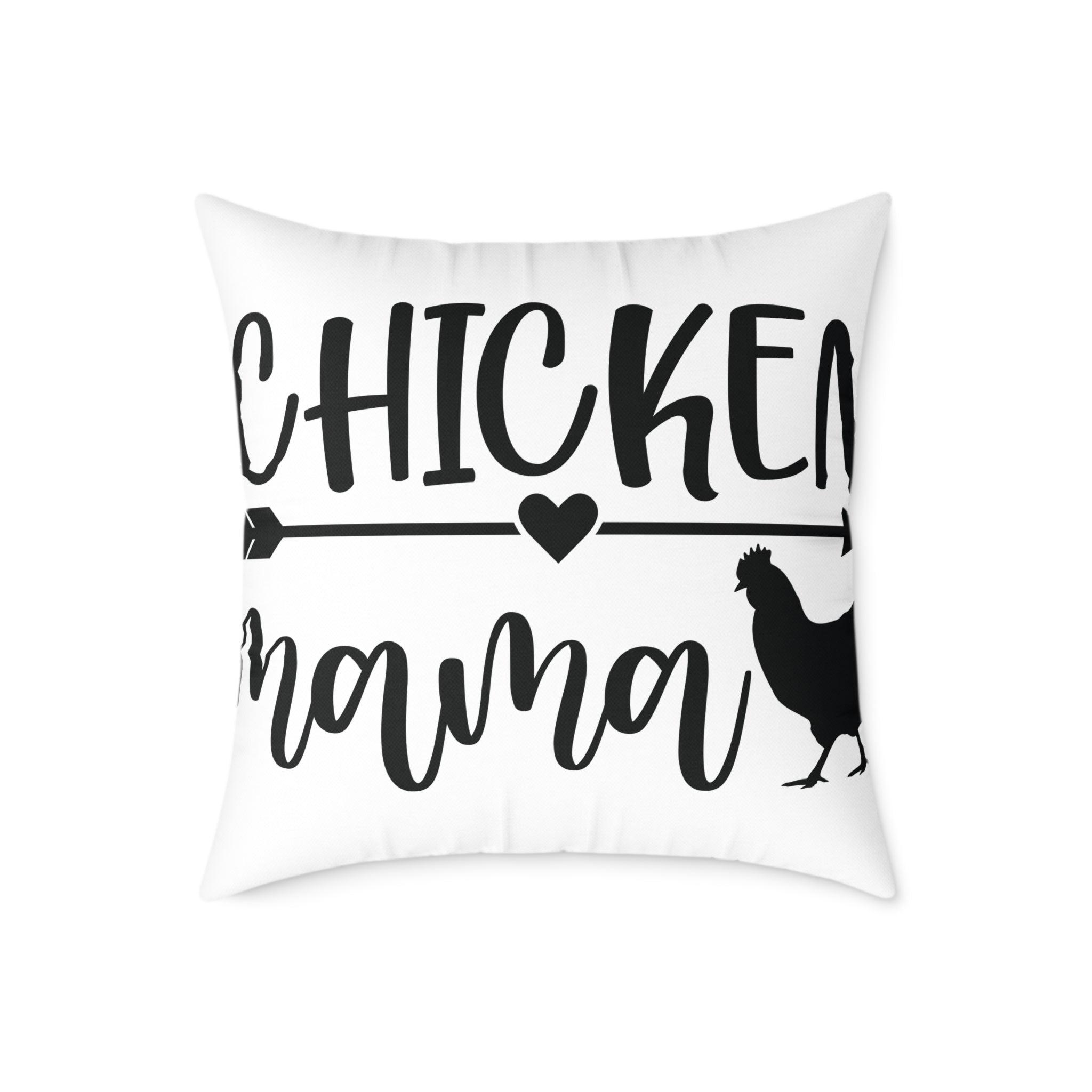 Chicken Mama Throw Pillow – Farmhouse Chicken Decor Cushion, Rustic Homestead Accent Pillow, Country Cottage Home Decor