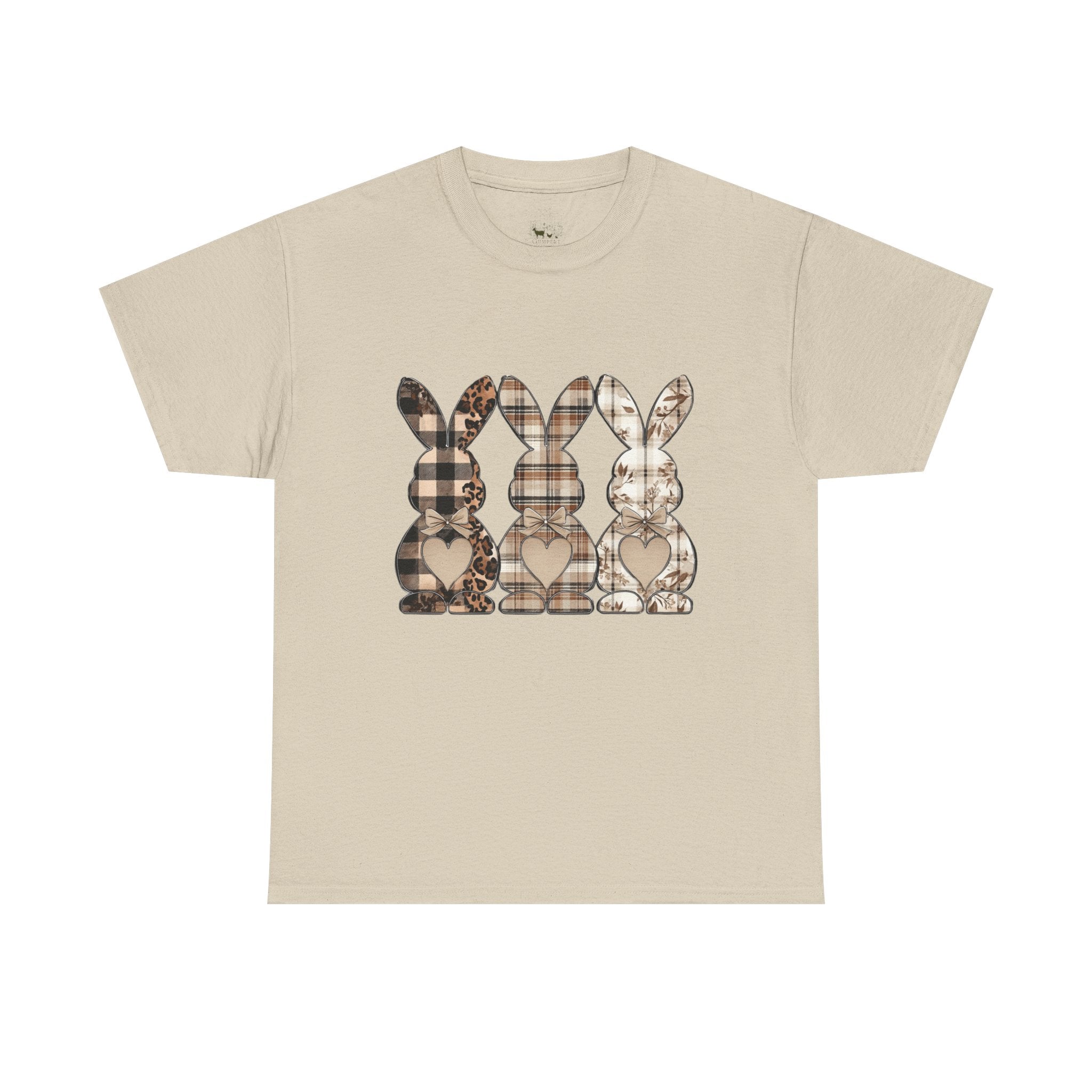 Rustic Bunny Trio T-Shirt | Farmhouse Rabbit Graphic Tee | Cottagecore Easter Bunny Shirt | Country Farm Animal Shirt | Homestead Spring Apparel