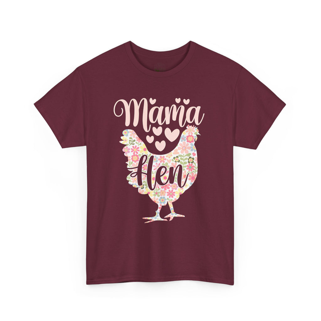 Mama Hen T-Shirt – Chicken Mom Tee, Minimalist Farmhouse Chicken Shirt, Unisex Gildan 5000