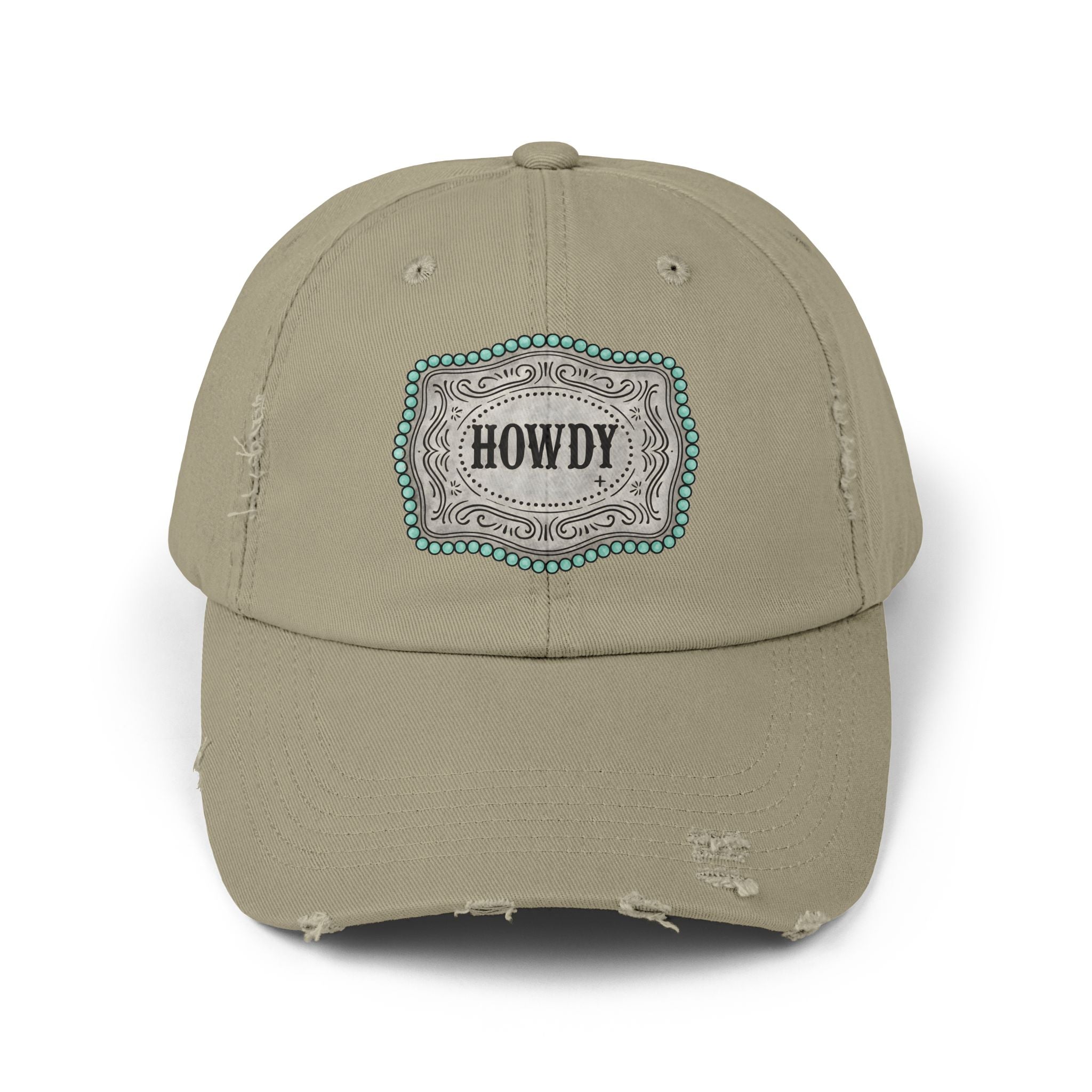 Howdy Distressed Baseball Cap – Western Farmhouse Hat, Vintage Southern Cowgirl Cap, Rustic Country Casual Hat