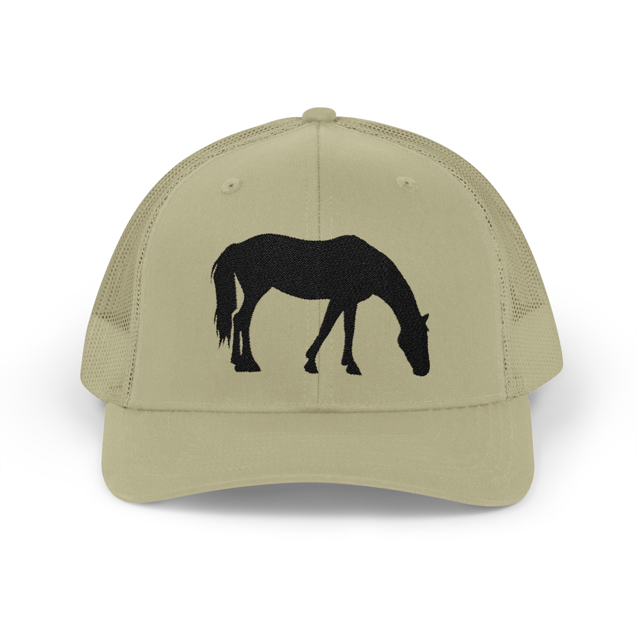 Grazing Horse Trucker Hat | Farm Life Mesh Snapback Cap | Equestrian Horse Lover Hat | Rustic Ranch & Cottagecore Farm Cap