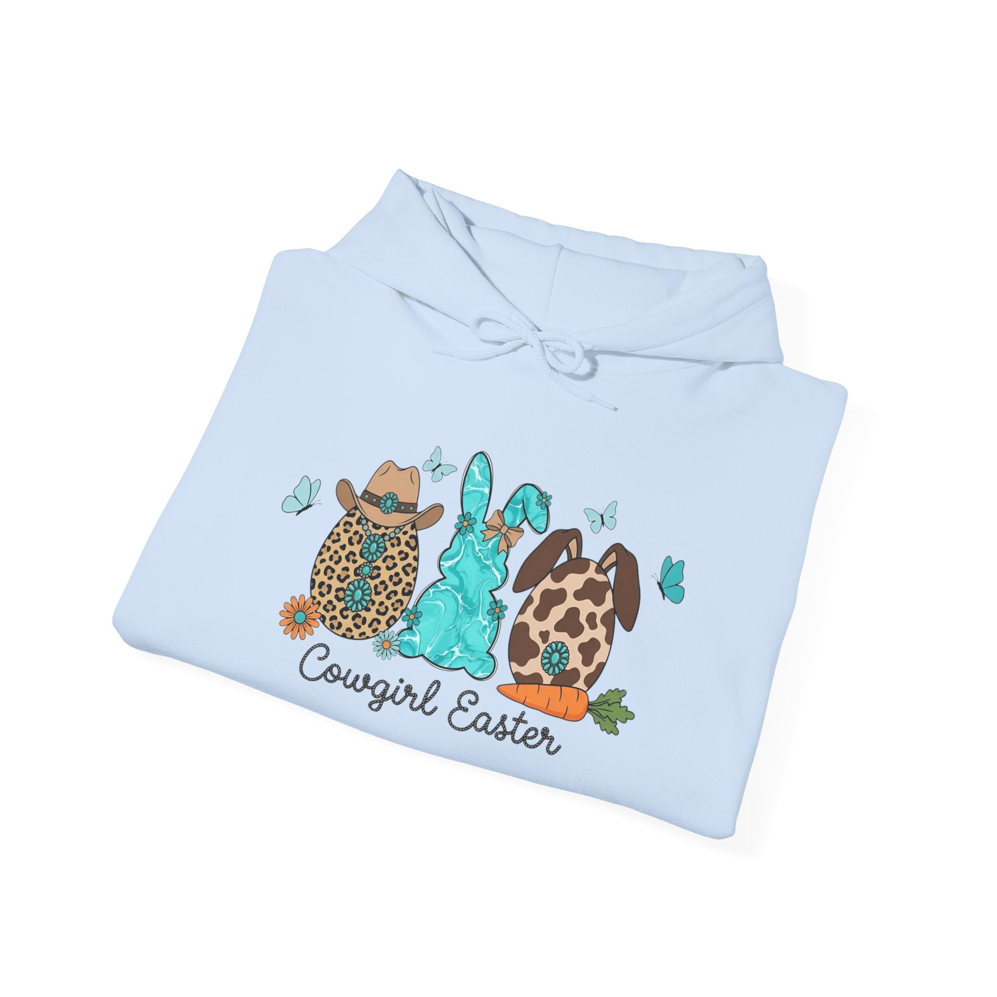Cowgirl Easter Hoodie | Western Bunny Sweatshirt | Farmhouse Easter Pullover | Cowboy Bunny Hoodie | Cottagecore Easter Hoodie | Country Spring Apparel | Homestead Easter Shirt
