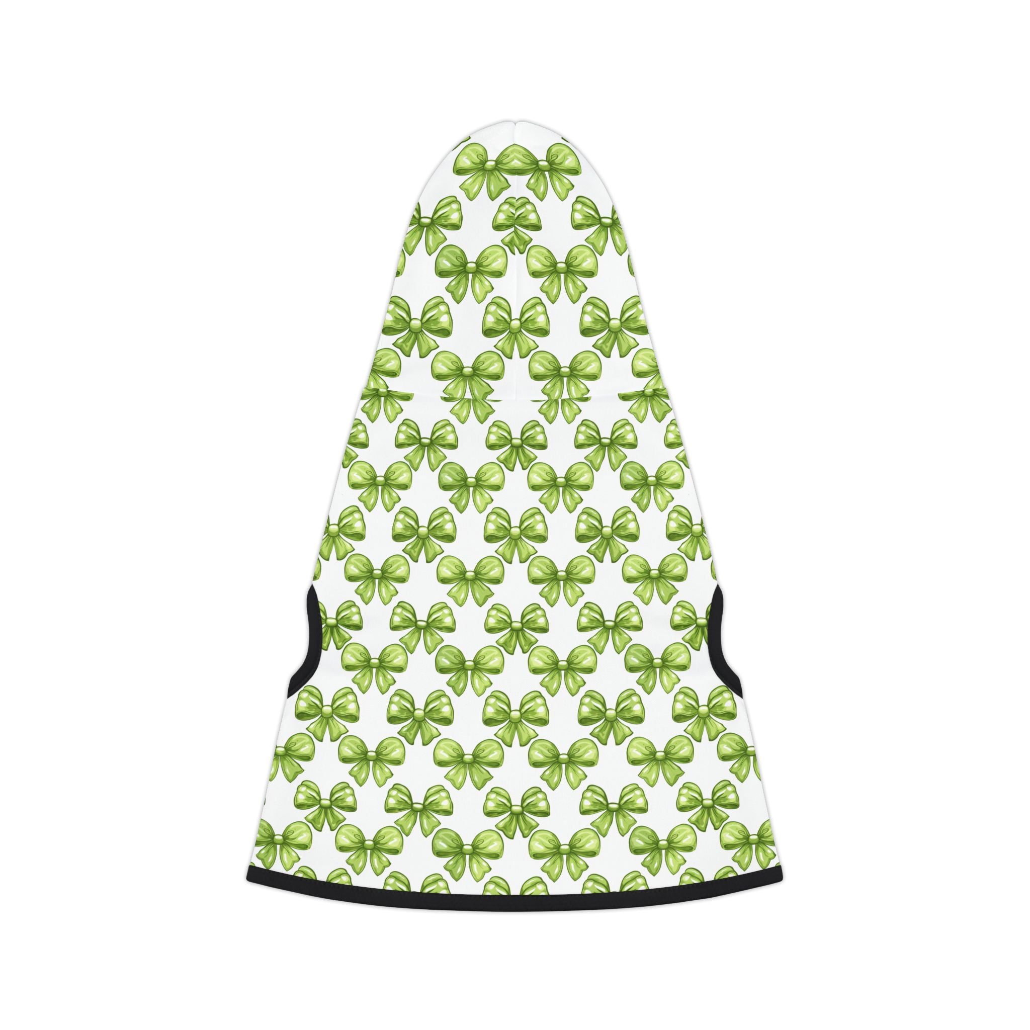 Lime Coquette Bows Cute Pet Hoodie - Adorable Puppy Sweater, Small Dog Outfit, Furry Friend Gift, Pet Apparel, Animal Lover Present