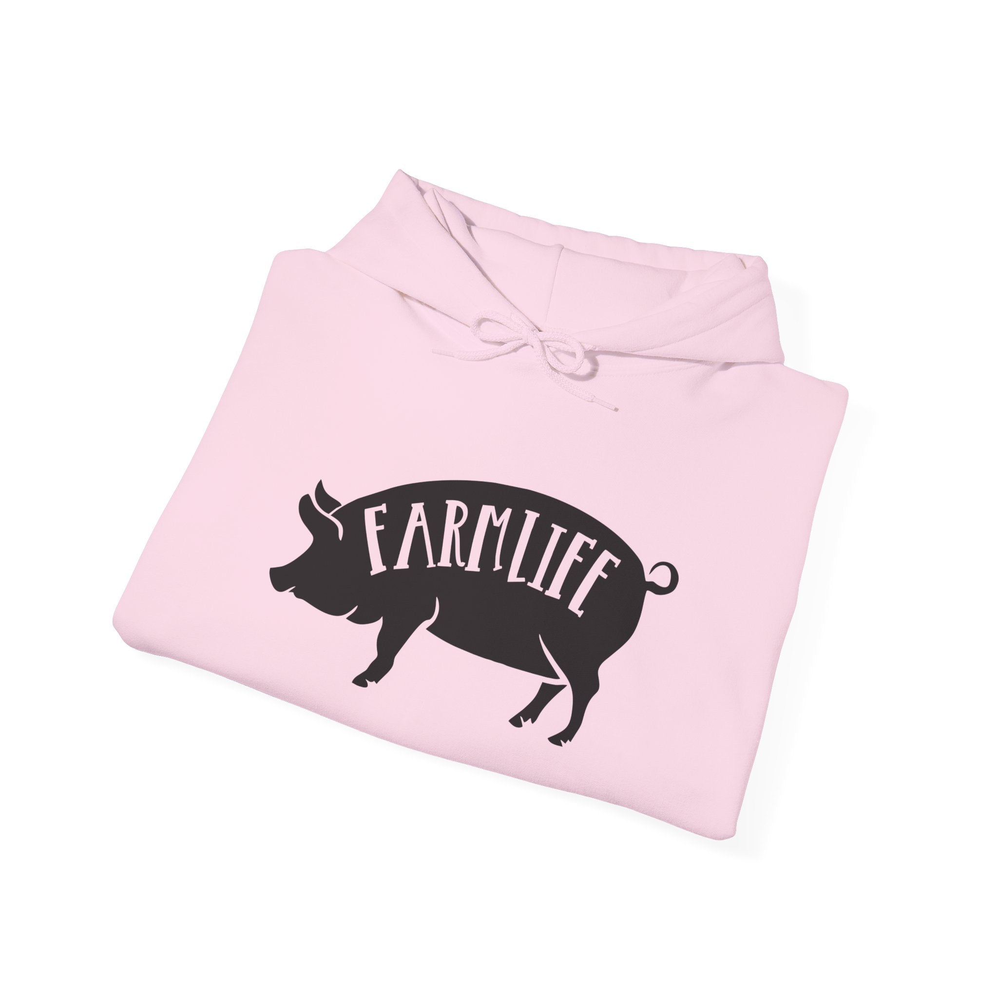 Farmhouse Pig Silhouette Hoodie – Farm Life Sweatshirt, Pig Lover Pullover, Homestead Hoodie, Mini Pig Apparel, Farm Animal Hoodie, Country Living Unisex Hoodie