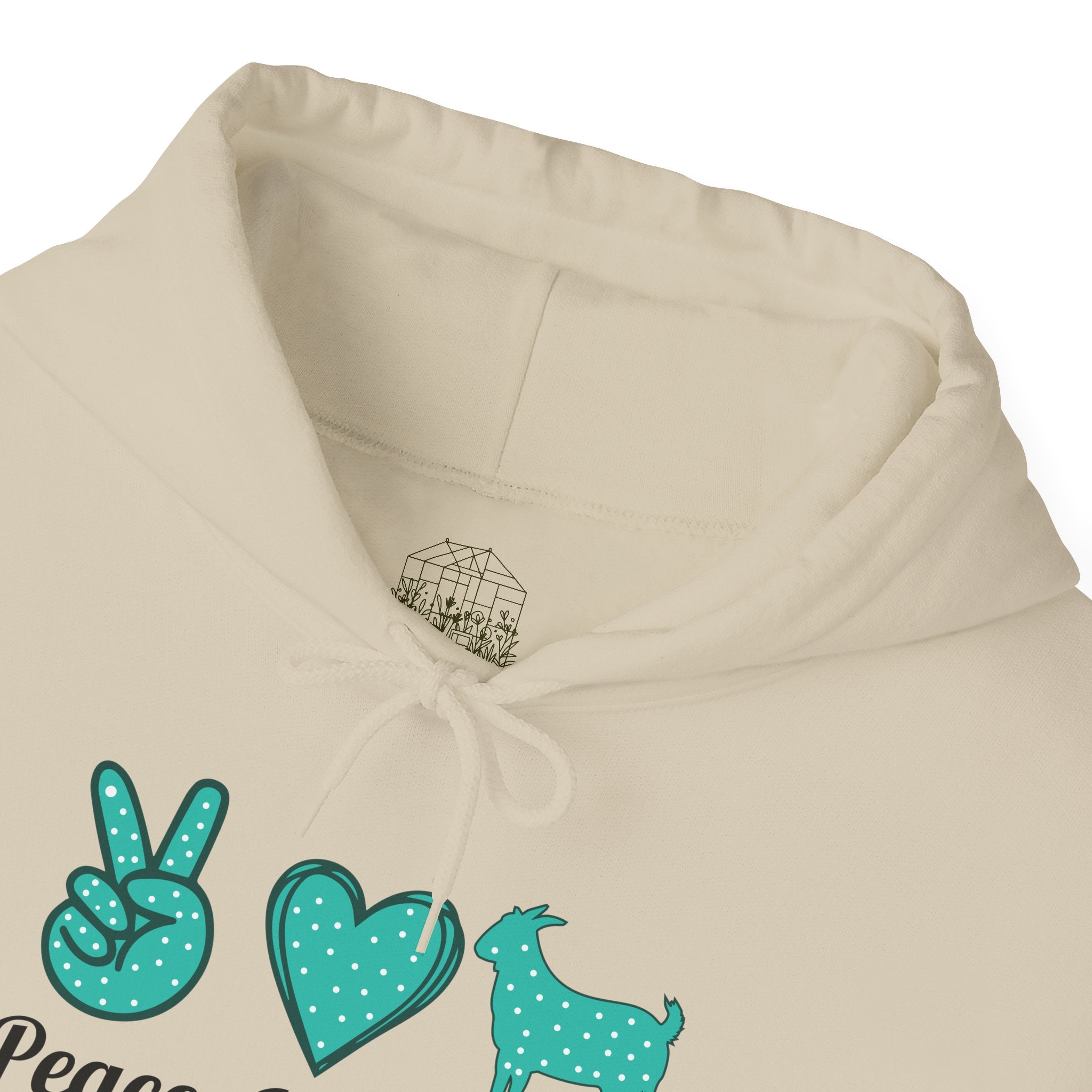 Peace Love Goats Hoodie – Unisex Farmhouse Goat Lover Sweatshirt | Cozy Homestead Country Apparel