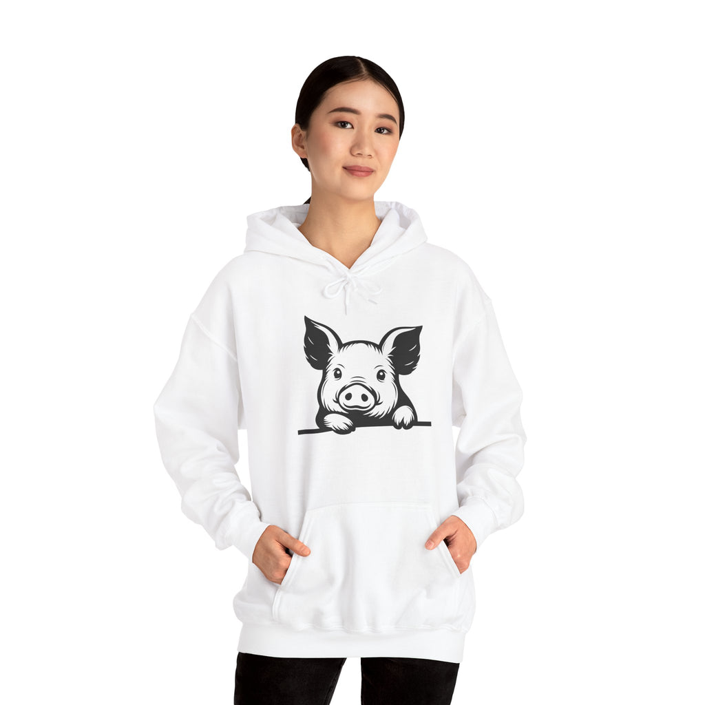 Peeking Pig Hoodie – Cute Pig Pullover Sweatshirt, Pig Lover Hoodie, Farm Life Hoodie, Mini Pig Apparel, Homestead Hoodie, Farm Animal Hoodie, Country Living Unisex Hoodie