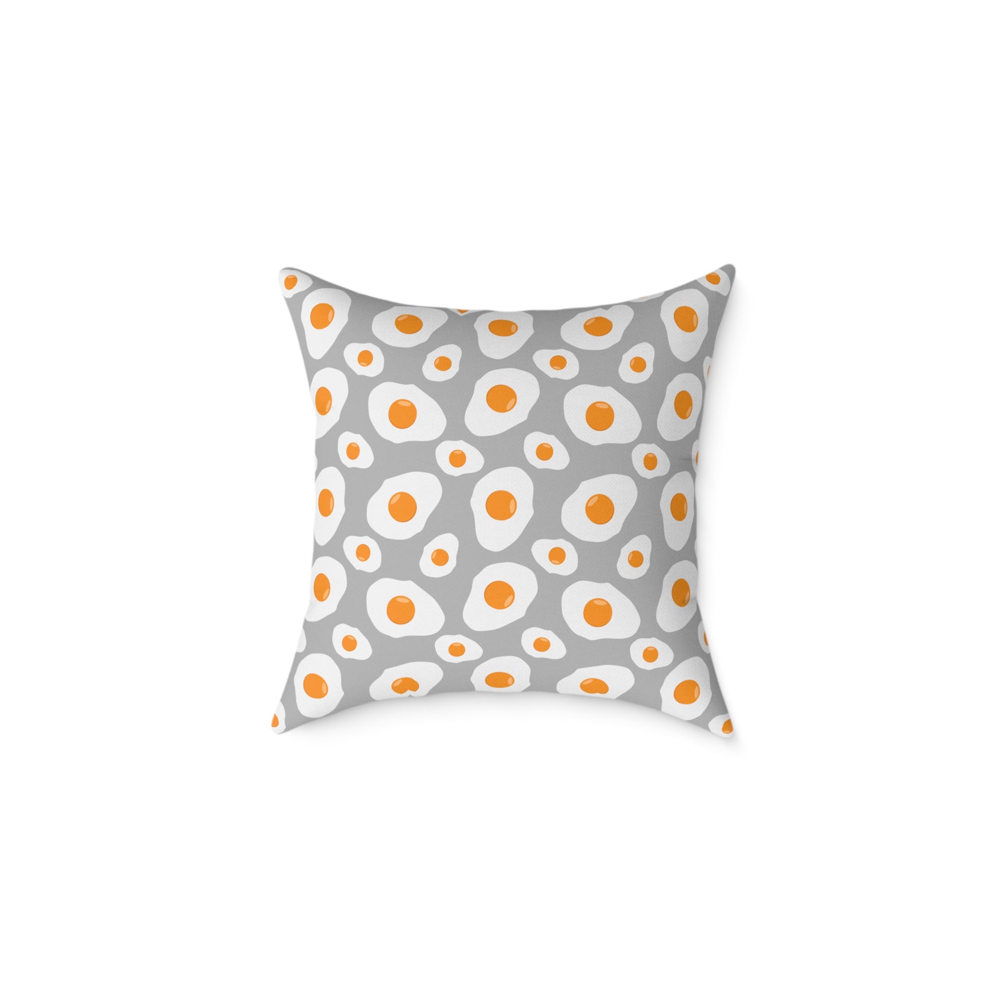 Funny Fried Egg Throw Pillow | Farmhouse Kitchen Decor Cushion | Breakfast Lover Accent Pillow | Cute Foodie Home Decor | Gumpert Homestead