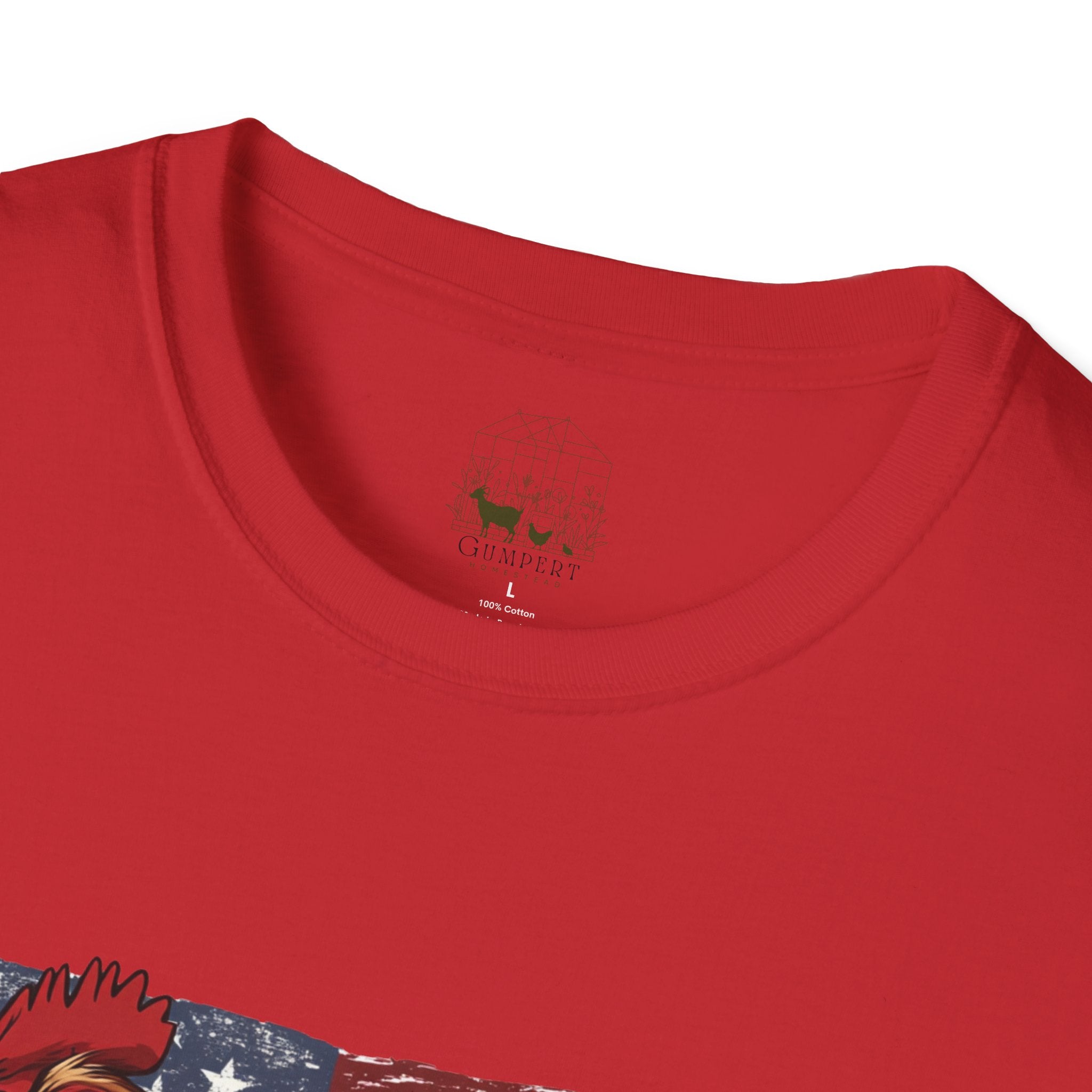 American Flag Chickens T-Shirt – American Flag Hen Shirt, Farm Life Tee, 4th of July Chicken Shirt, Backyard Chicken Keeper Gift, Homestead Farm Apparel
