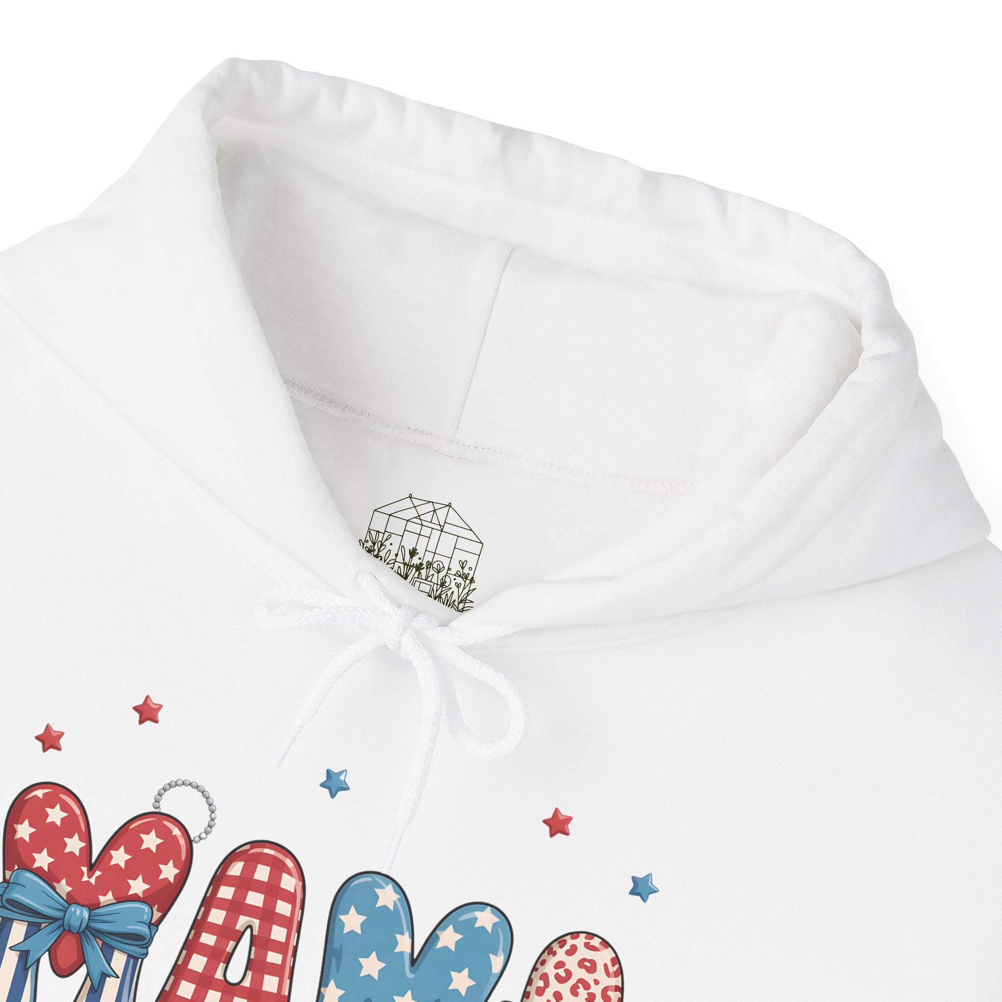 Patriotic Mama Hoodie | Red White Blue Bow Mama Sweatshirt | 4th of July Mom Hoodie | Americana Farmhouse Mom Pullover | Cottagecore Mama Hoodie | Summer Mom Apparel