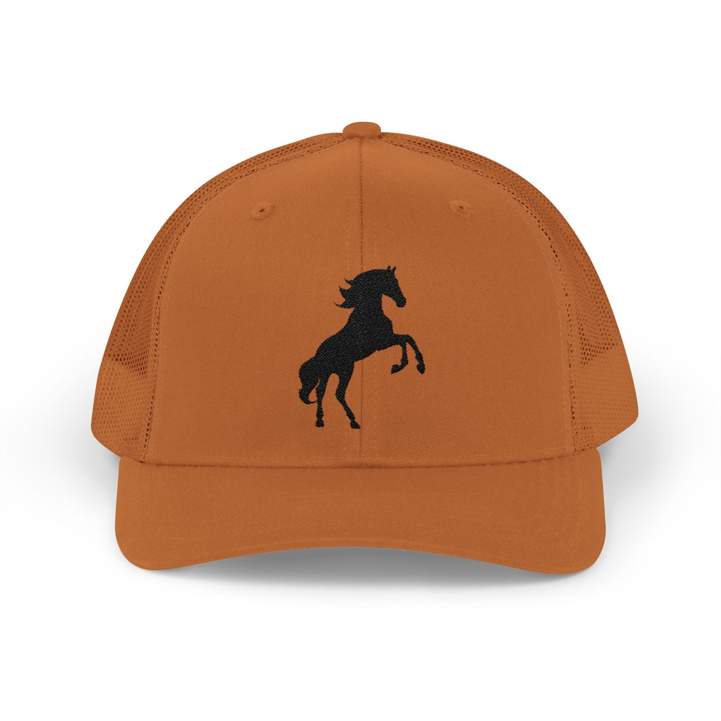 Rearing Horse Trucker Hat | Western Equestrian Mesh Snapback Cap | Rustic Ranch Horse Lover Hat | Farm Life Country Cowboy Cap