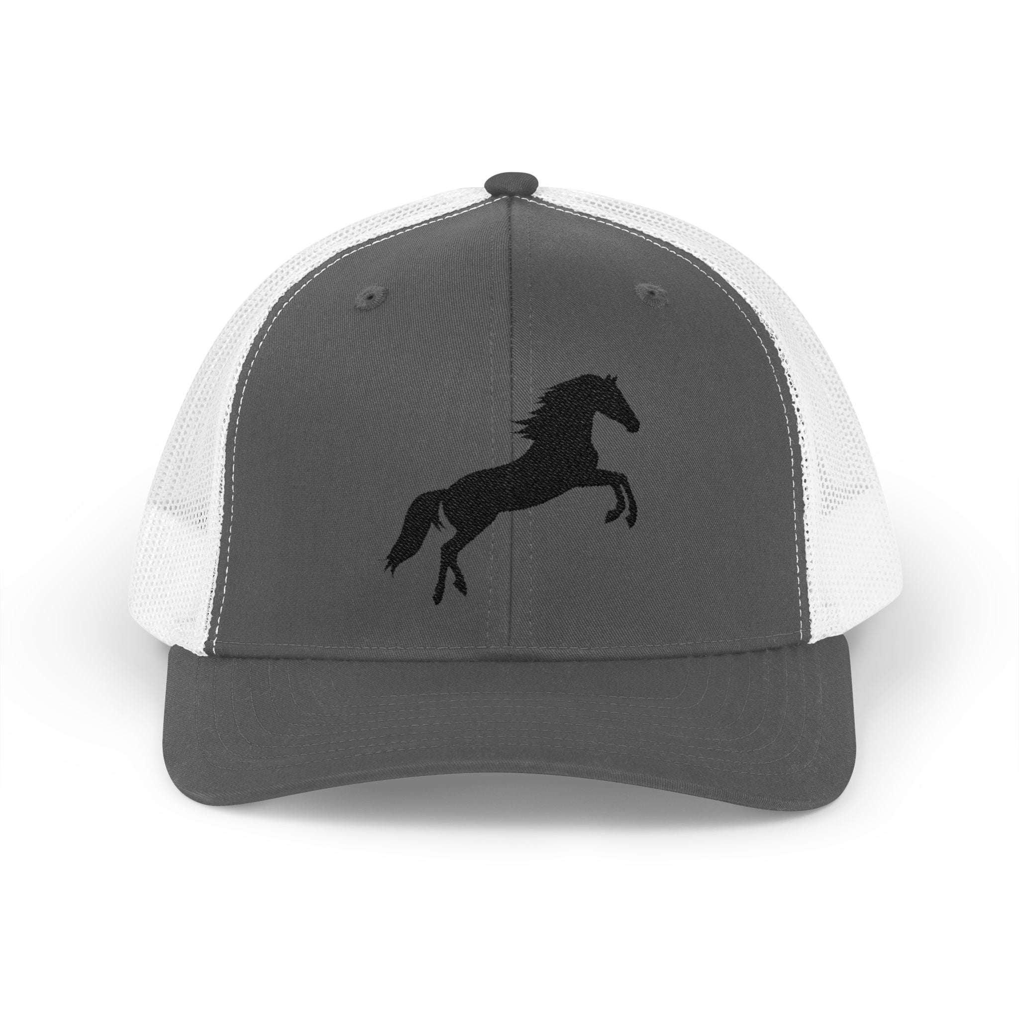 Rearing Horse Trucker Hat | Western Equestrian Mesh Snapback Cap | Rustic Ranch Horse Lover Hat | Farm Life Country Cowboy Cap