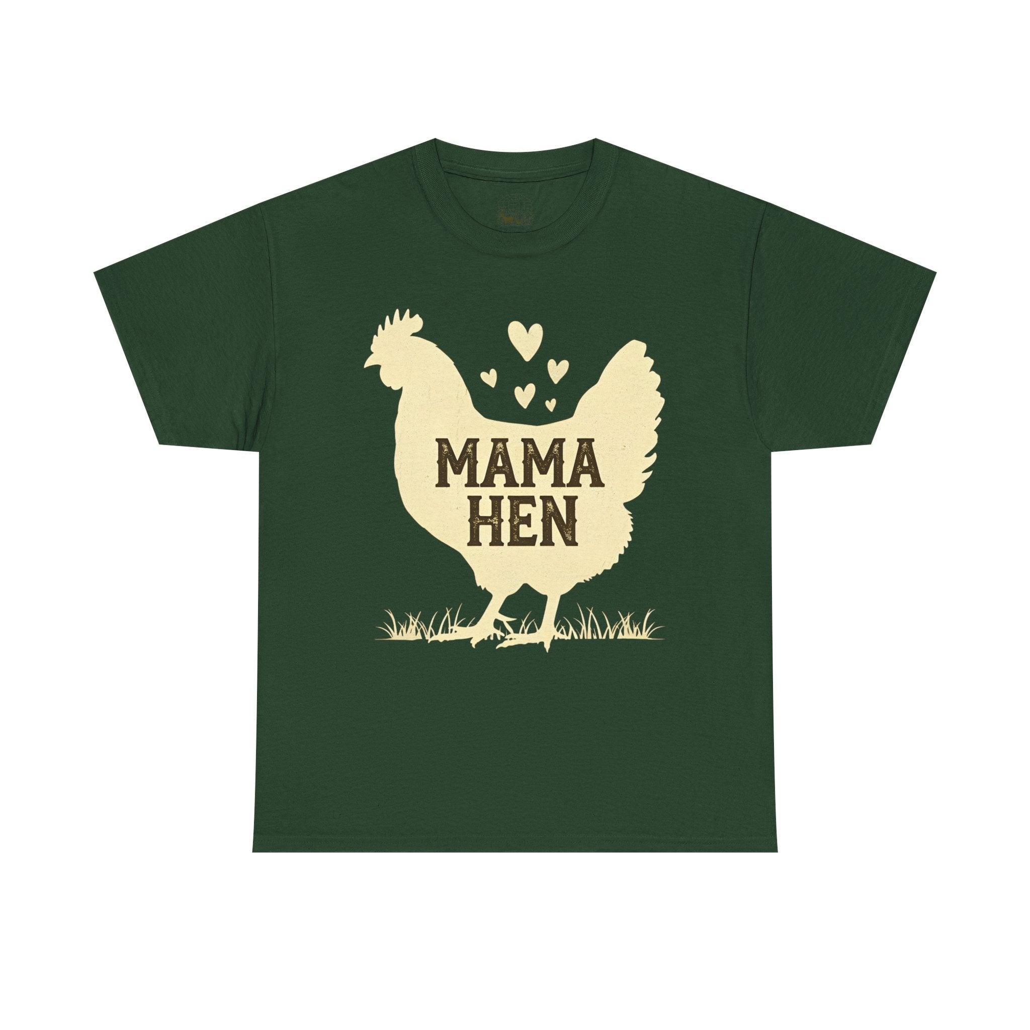 Mama Hen T-Shirt – Chicken Mom Tee, Minimalist Farmhouse Chicken Shirt, Unisex Gildan 5000