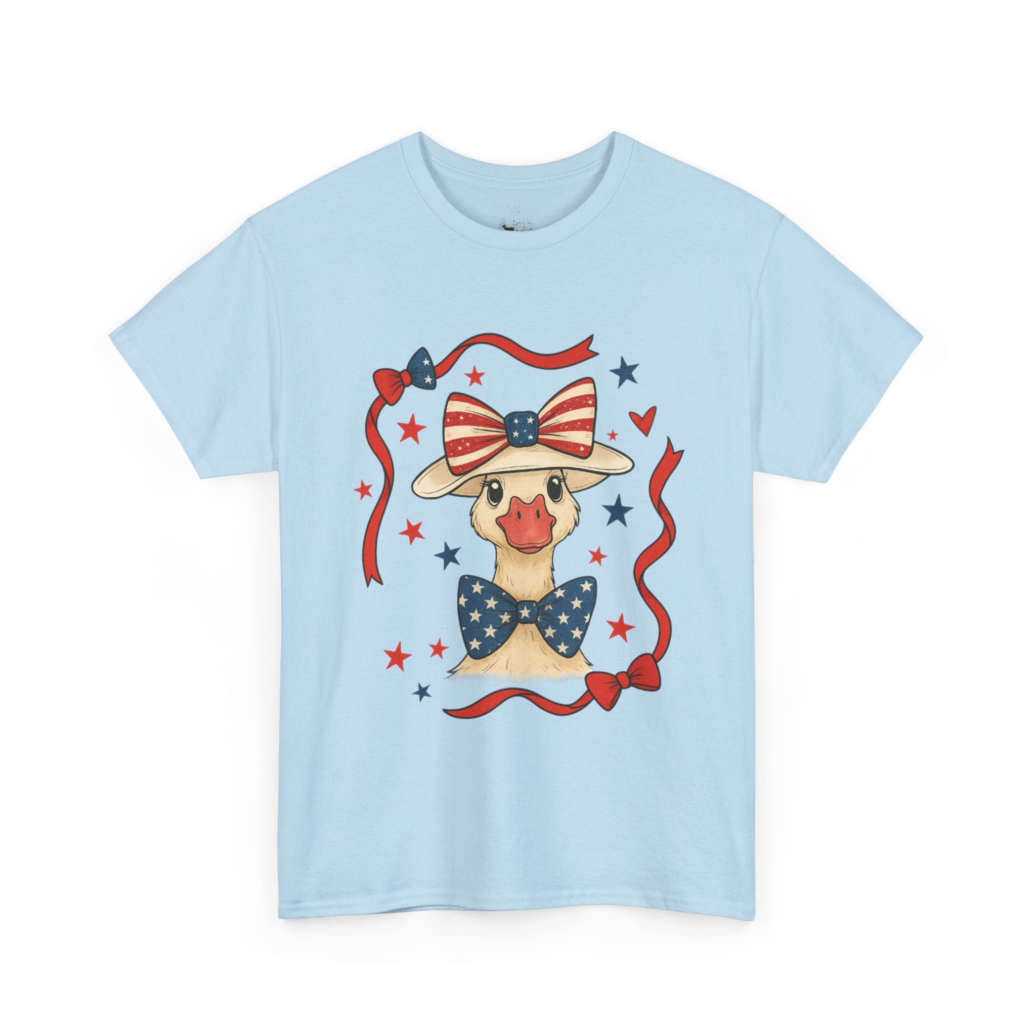 4th of July Goose T-Shirt | Patriotic Farm Goose Graphic Tee | Americana Country Shirt | Red White Blue Farm Animal Shirt | Homestead Summer Apparel