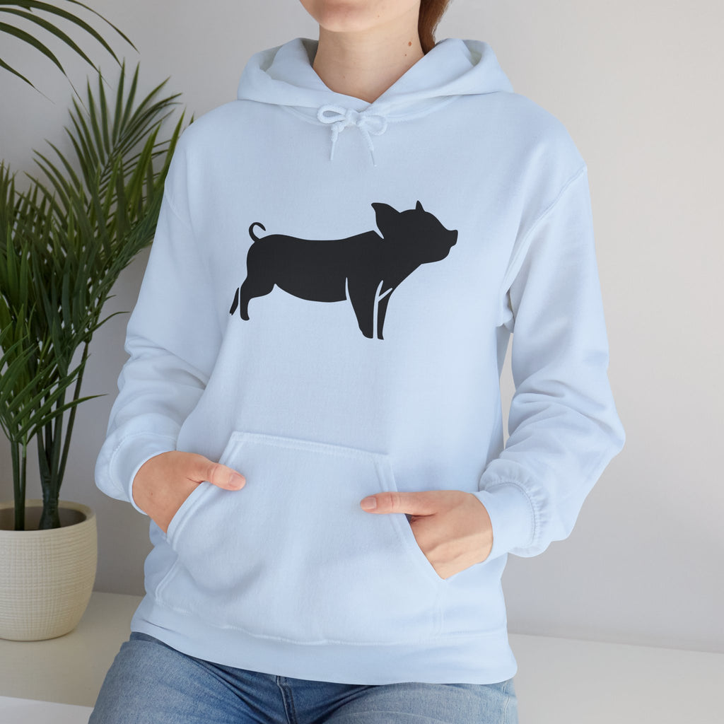 Pig Silhouette Hoodie – Farm Life Sweatshirt, Pig Lover Pullover, Homestead Hoodie, Mini Pig Apparel, Farm Animal Hoodie, Country Living Unisex Hoodie