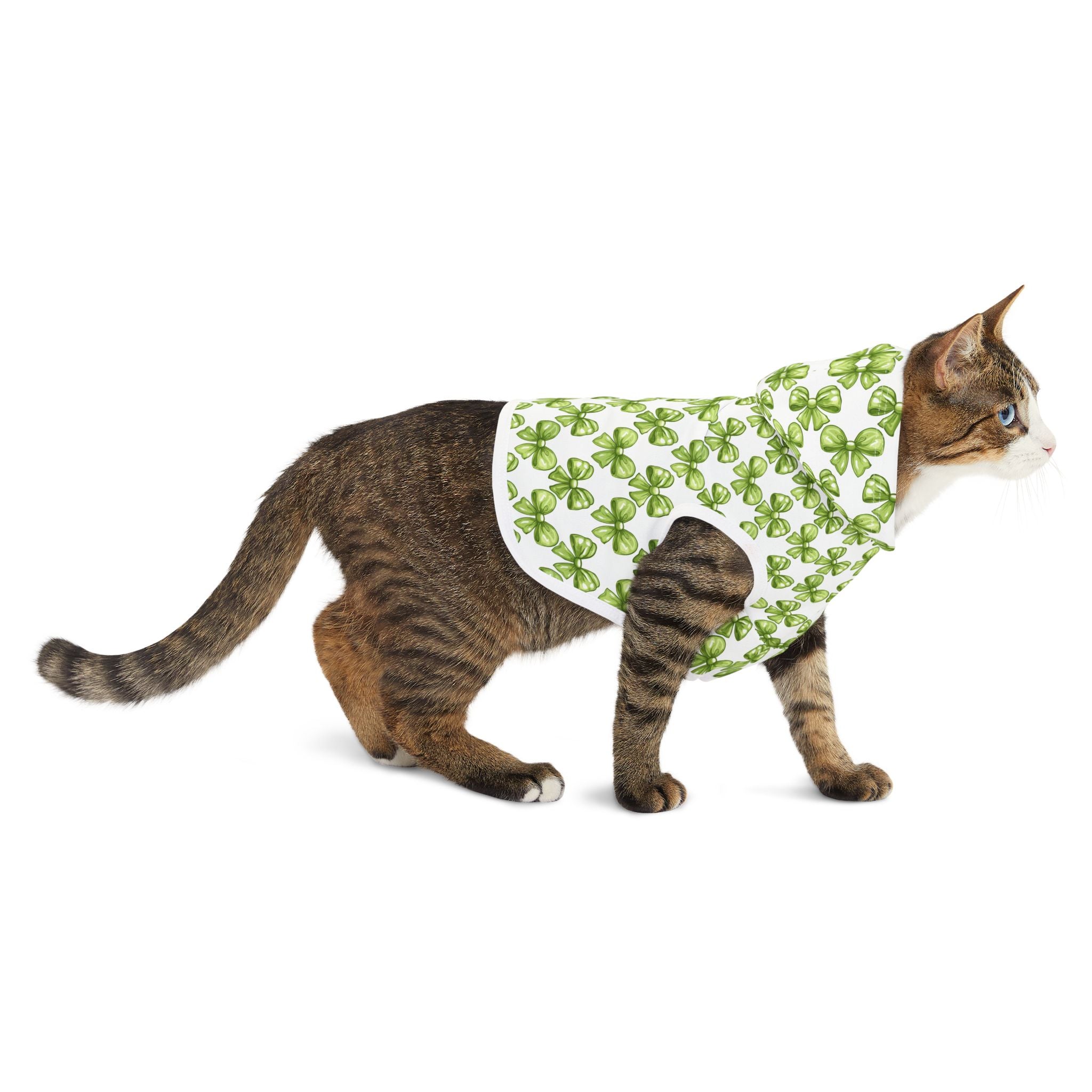Lime Coquette Bows Cute Pet Hoodie - Adorable Puppy Sweater, Small Dog Outfit, Furry Friend Gift, Pet Apparel, Animal Lover Present