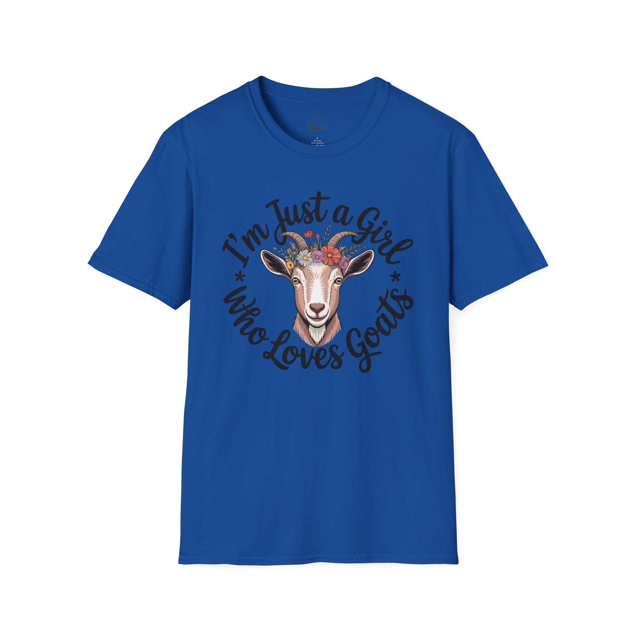 I’m Just a Girl Who Loves Goats Floral Unisex T-Shirt | Cute Goat Lover Farm Life Tee