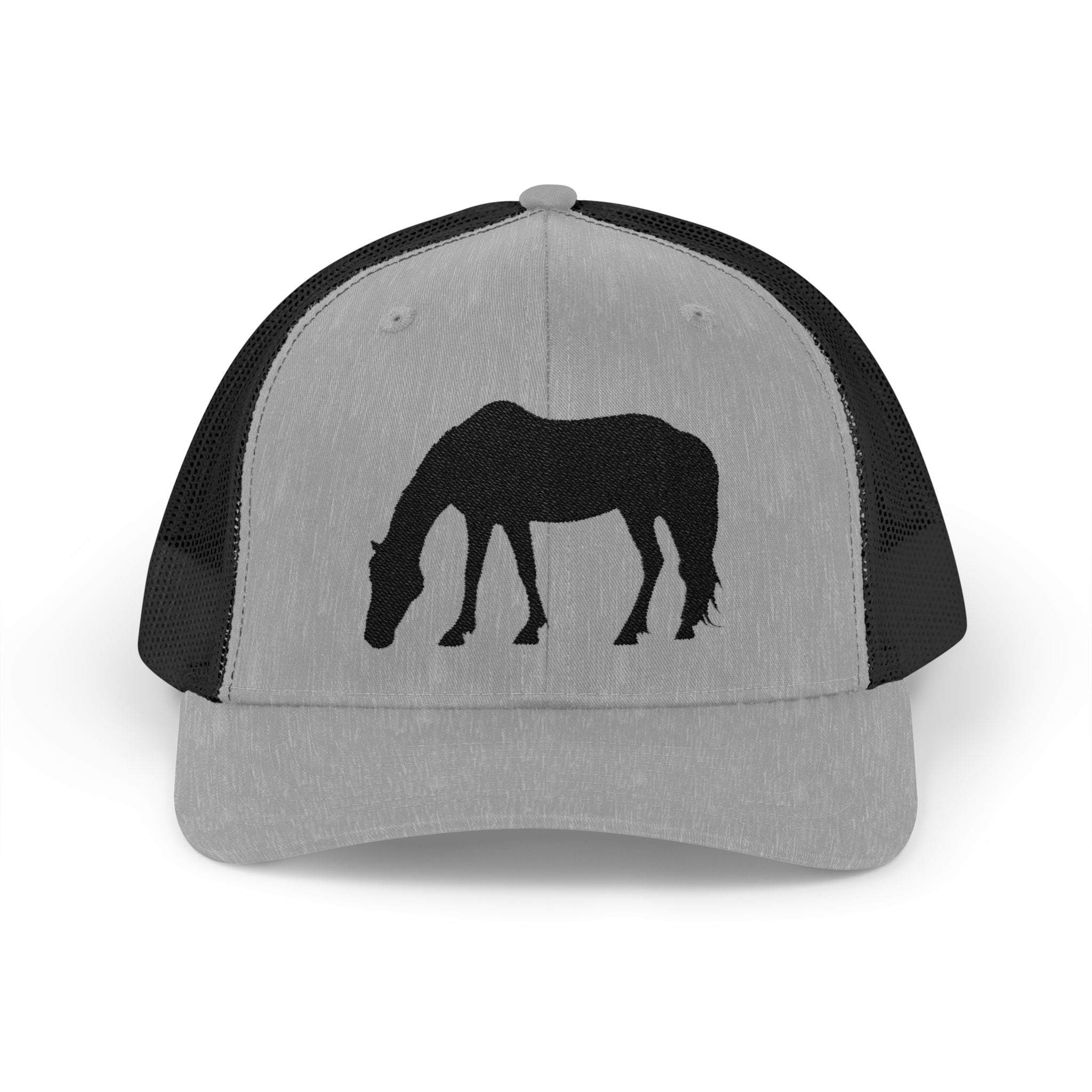 Grazing Horse Trucker Hat | Farm Life Mesh Snapback Cap | Equestrian Horse Lover Hat | Rustic Ranch & Cottagecore Farm Cap