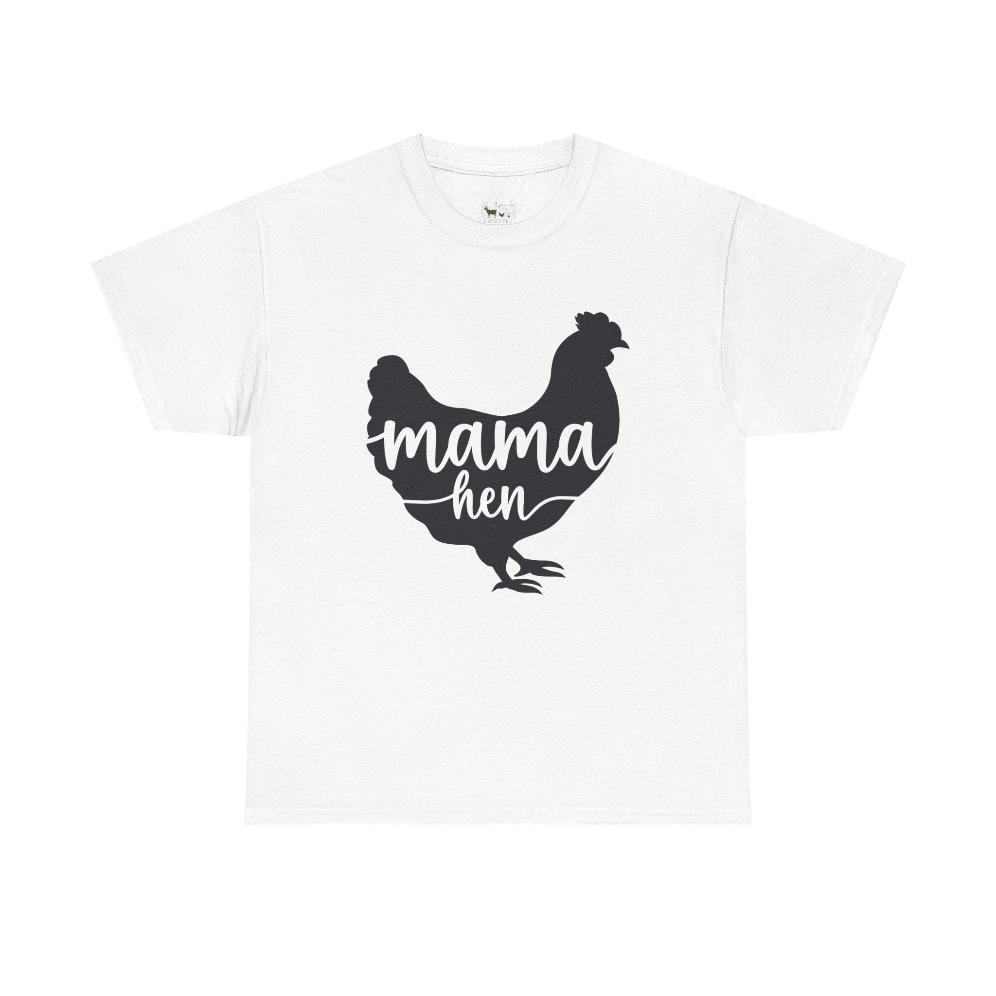 Mama Hen T-Shirt – Chicken Mom Tee, Minimalist Farmhouse Chicken Shirt, Unisex Gildan 5000