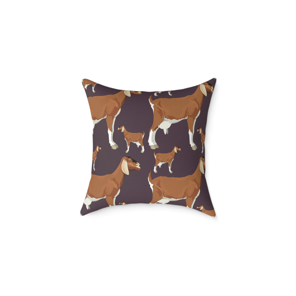 Goat Throw Pillow | Farmhouse Goat Accent Pillow | Rustic Goat Home Decor Cushion | Country Farm Animal Pillow | Gumpert Homestead