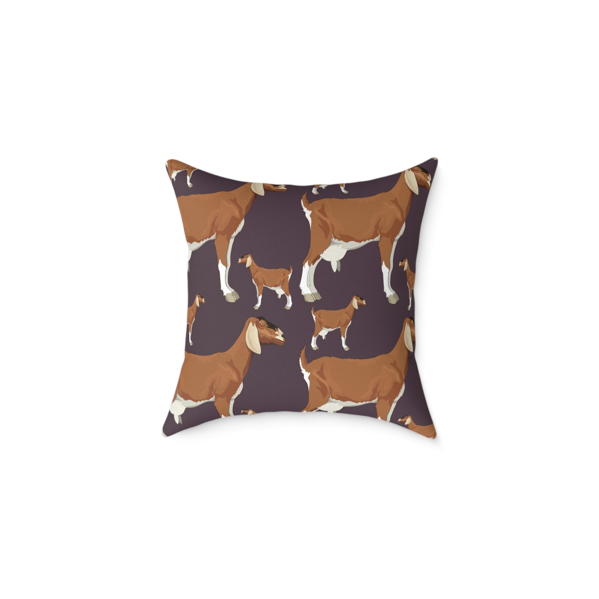 Goat Throw Pillow | Farmhouse Goat Accent Pillow | Rustic Goat Home Decor Cushion | Country Farm Animal Pillow | Gumpert Homestead