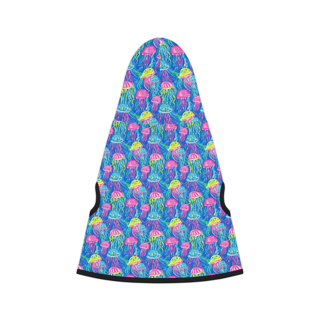 Neon Jellyfish Pet Hoodie, Cute Animal Lover Gift, Dog Sweater, Cat Jumper, Pet Clothing