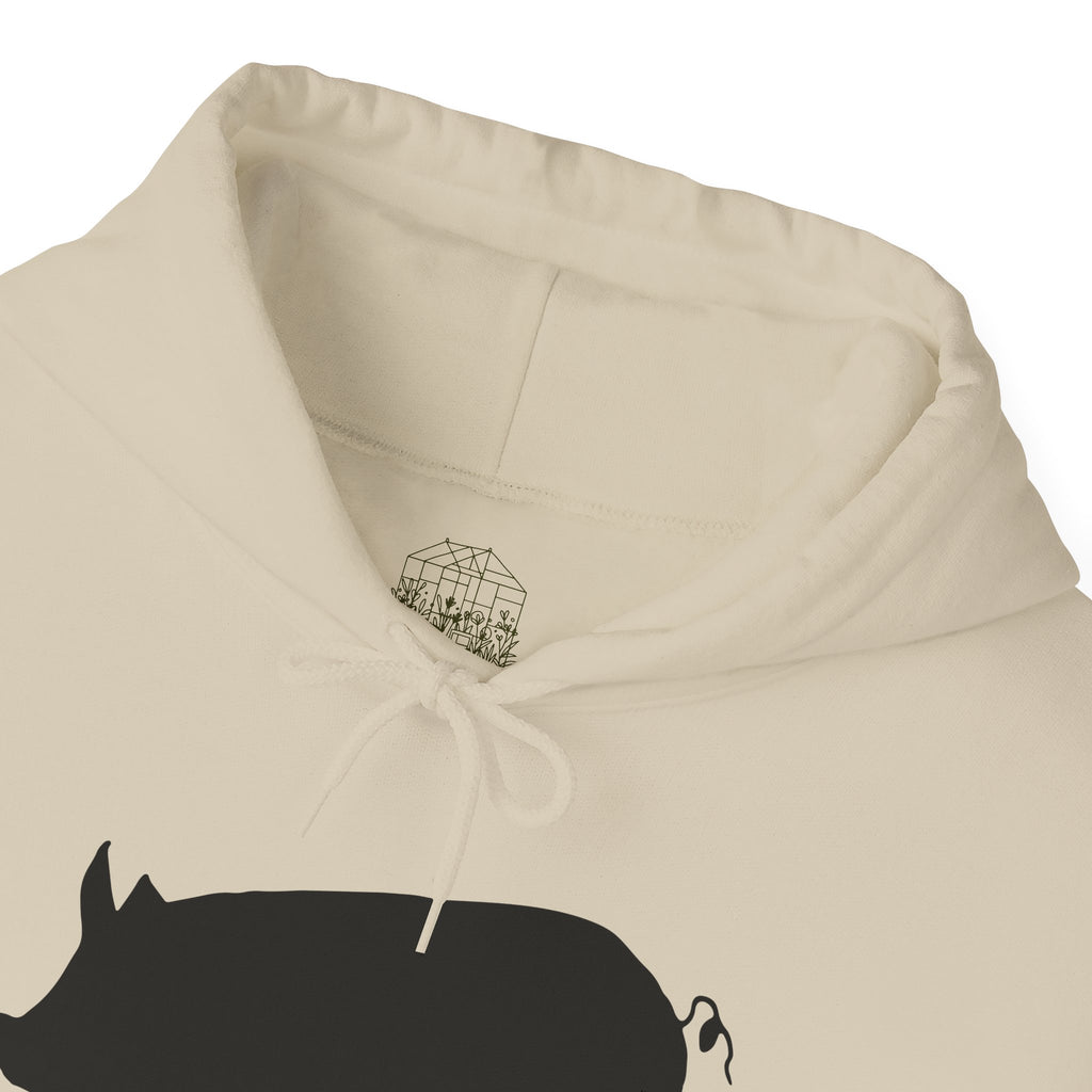 Pig Silhouette Hoodie – Farm Life Sweatshirt, Pig Lover Pullover, Homestead Hoodie, Mini Pig Apparel, Farm Animal Hoodie, Country Living Unisex Hoodie