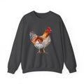 Easter Egger Rooster Sweatshirt – Farmhouse Chicken Crewneck, Colorful Ameraucana-Style Rooster Pullover, Homestead Apparel