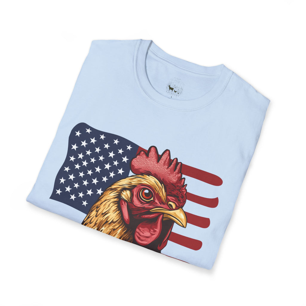 4th Of July Chicken T-Shirt – American Flag Hen Shirt, Farm Life Tee, 4th of July Chicken Shirt, Backyard Chicken Keeper Gift, Homestead Farm Apparel