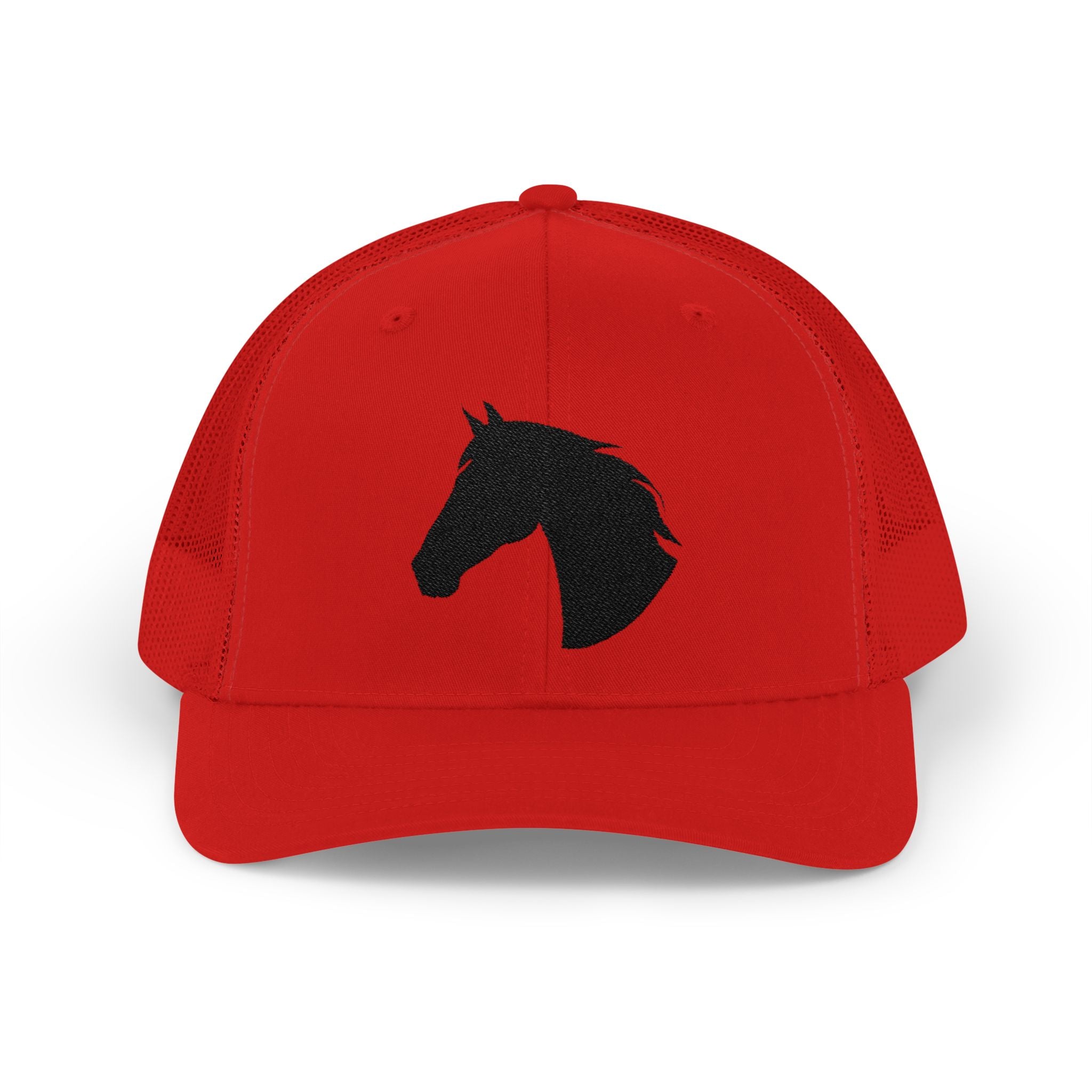 Horse Head Trucker Hat | Western Horse Silhouette Mesh Snapback Cap | Equestrian Ranch Hat | Rustic Farm Life Cowboy Cowgirl Horse Lover Hat