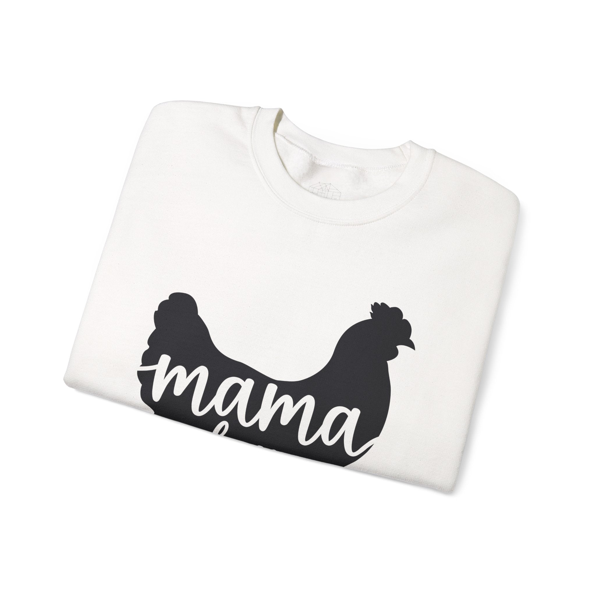 Mama Hen Sweatshirt – Minimalist Chicken Mom Crewneck, Neutral Farmhouse Homestead Pullover, Unisex Gildan 18000