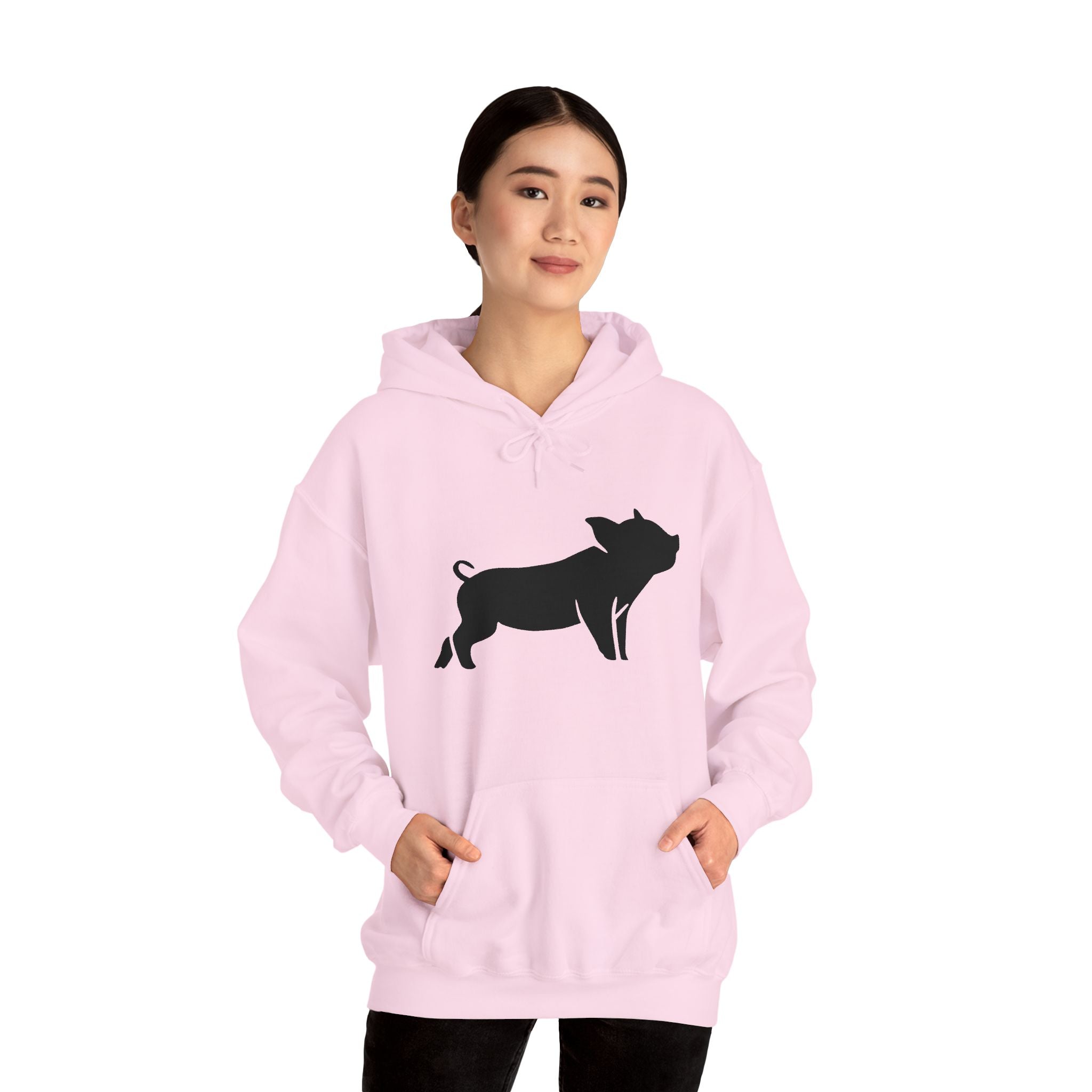 Pig Silhouette Hoodie – Farm Life Sweatshirt, Pig Lover Pullover, Homestead Hoodie, Mini Pig Apparel, Farm Animal Hoodie, Country Living Unisex Hoodie