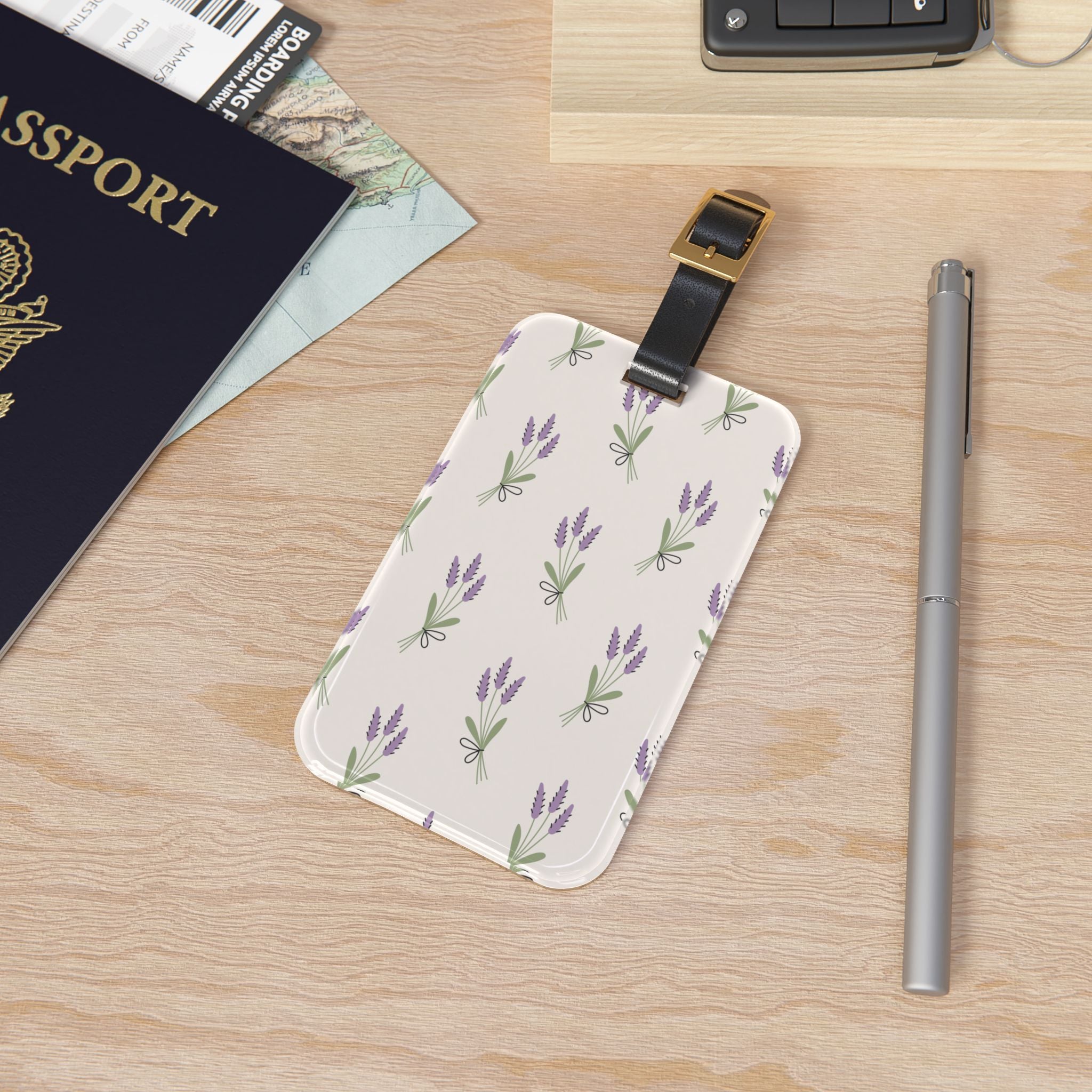 Lavender Luggage Tag | Cottagecore Travel Accessory | Floral Suitcase Tag | Minimalist Farmhouse Bag Identifier | Gumpert Homestead