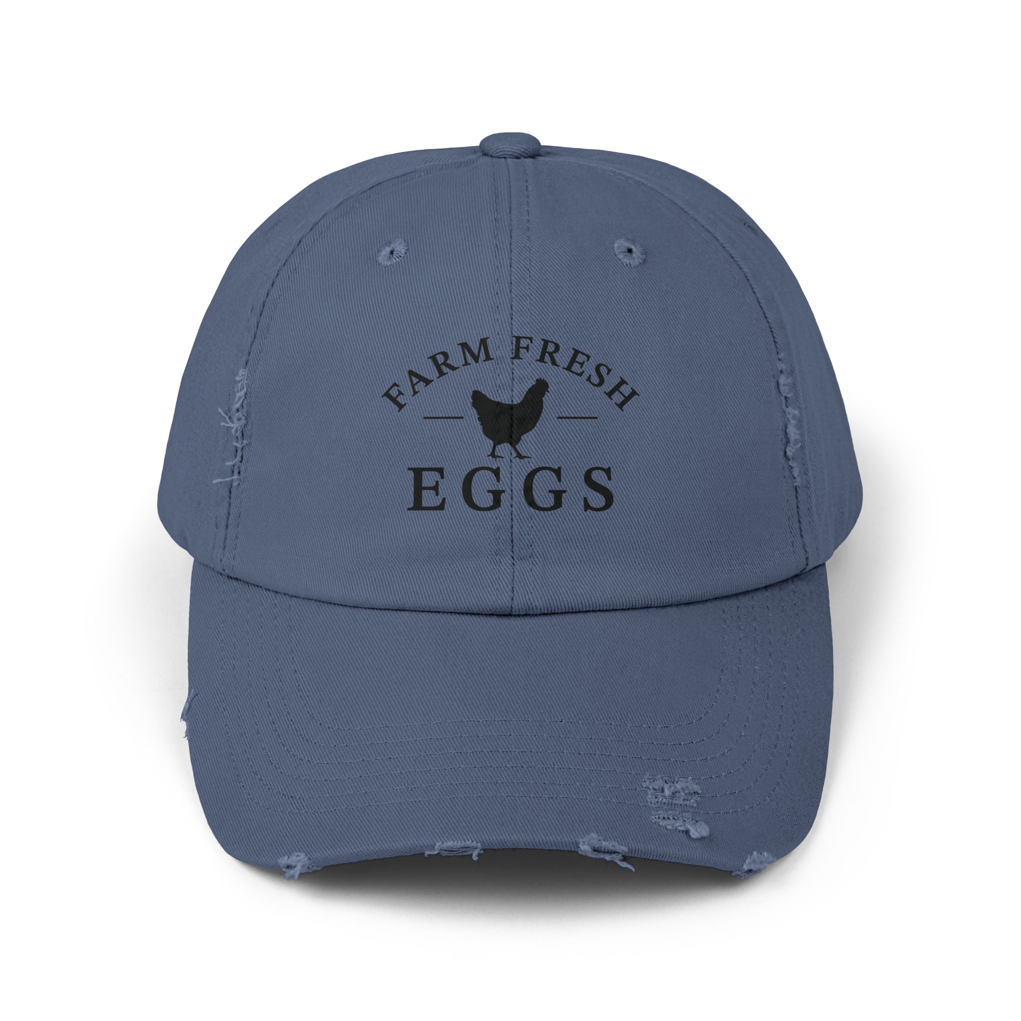 Farm Fresh Eggs Distressed Baseball Cap – Vintage Chicken Hat, Rustic Farm Egg Seller Cap, Backyard Chicken Keeper Hat, Homestead Farmwear