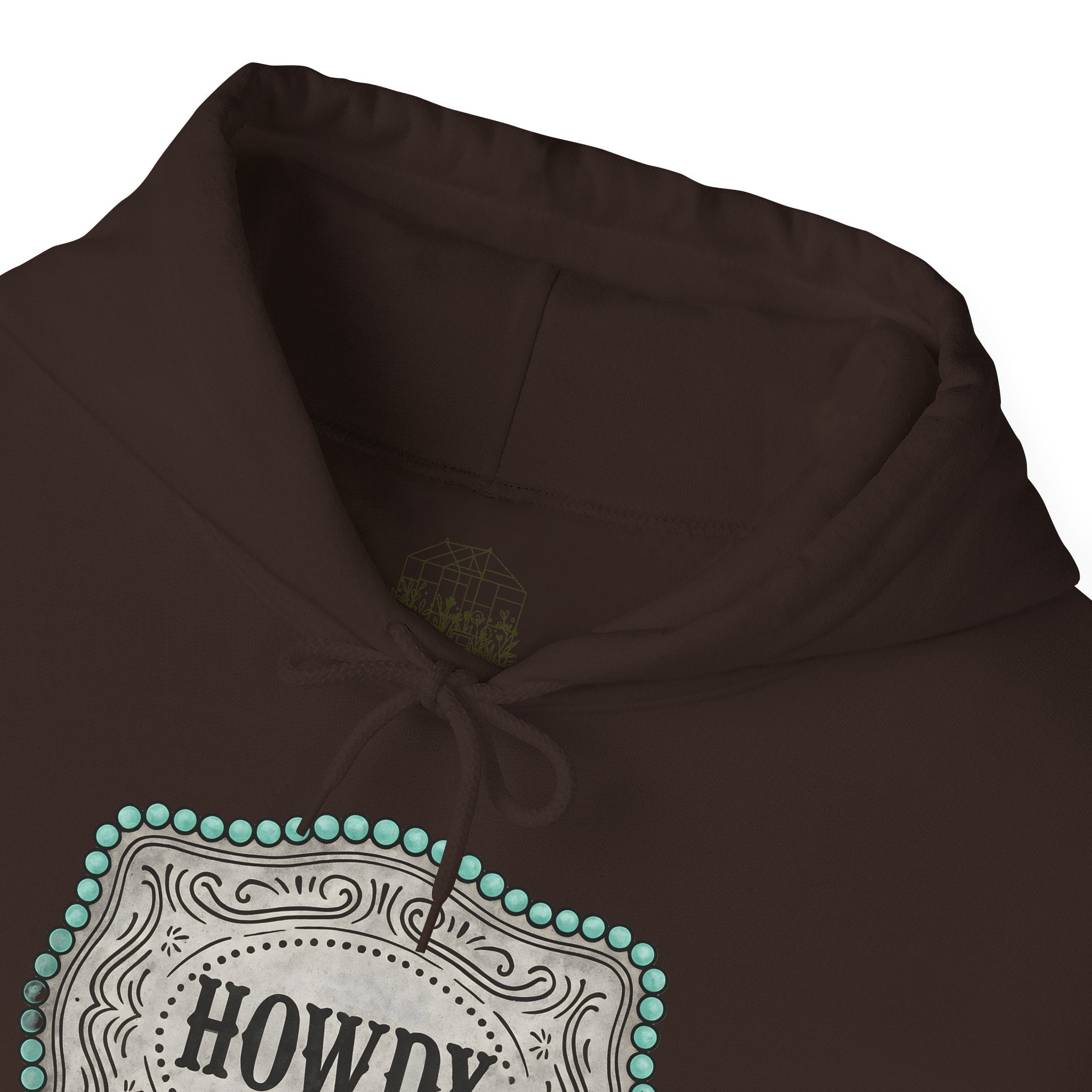 Howdy Turquoise Beaded Rodeo Belt Buckle Hoodie – Unisex Farmhouse Western Sweatshirt | Country Homestead Apparel