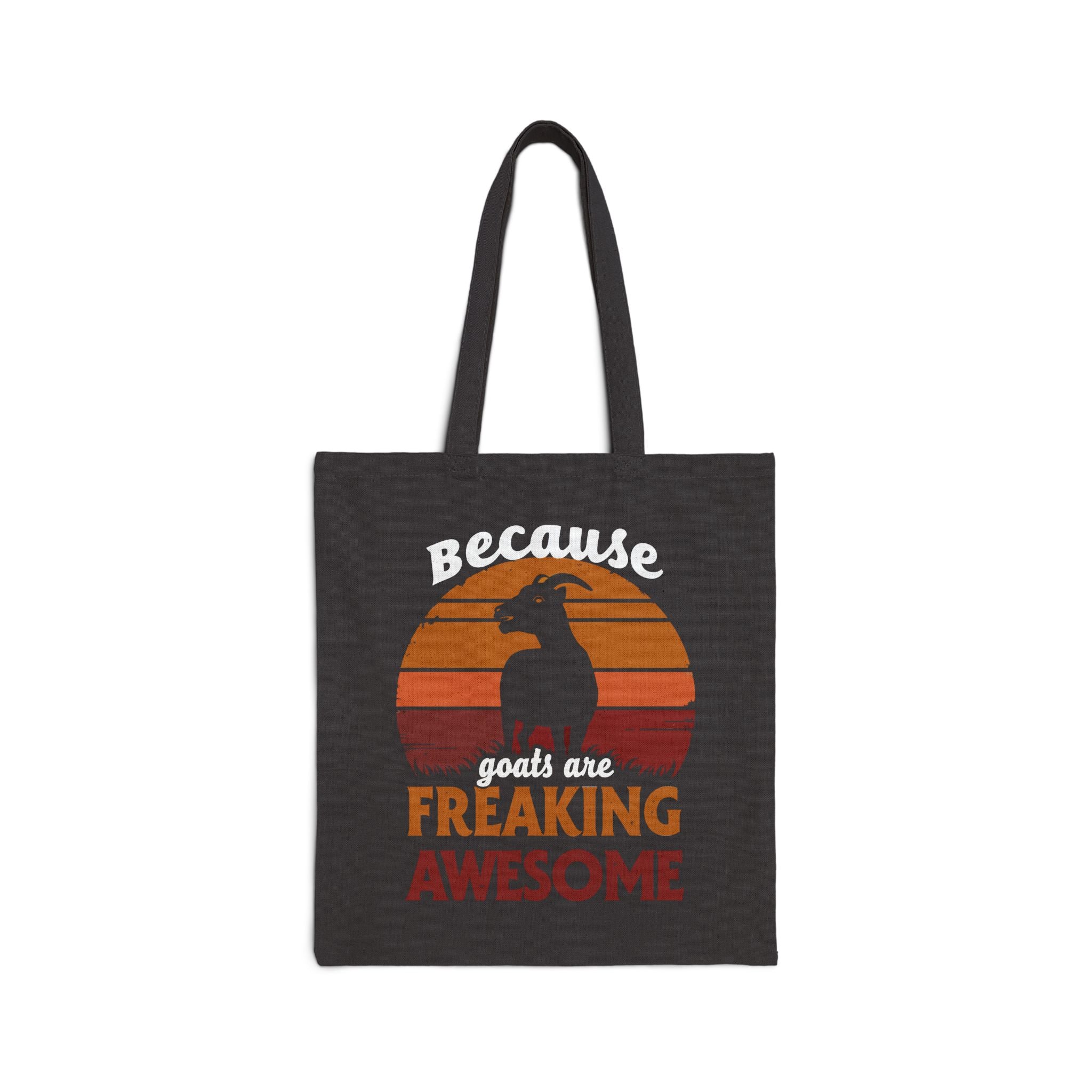 Funny Goat Tote Bag | “Because Goats Are Freaking Awesome” Canvas Bag | Goat Lover Gift | Retro Farm Tote | Reusable Market Bag | Gumpert Homestead