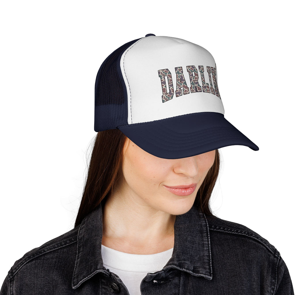 DARLIN’ Trucker Hat – Southern Farm Hat, Country Girl Snapback, Rustic Homestead Cap