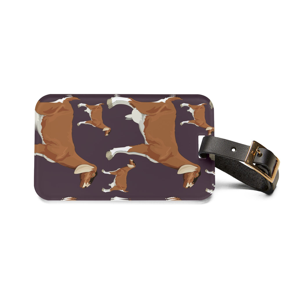 Goat Luggage Tag | Farmhouse Travel Accessory | Goat Lover Suitcase Tag | Rustic Farm Animal Bag Identifier | Gumpert Homestead