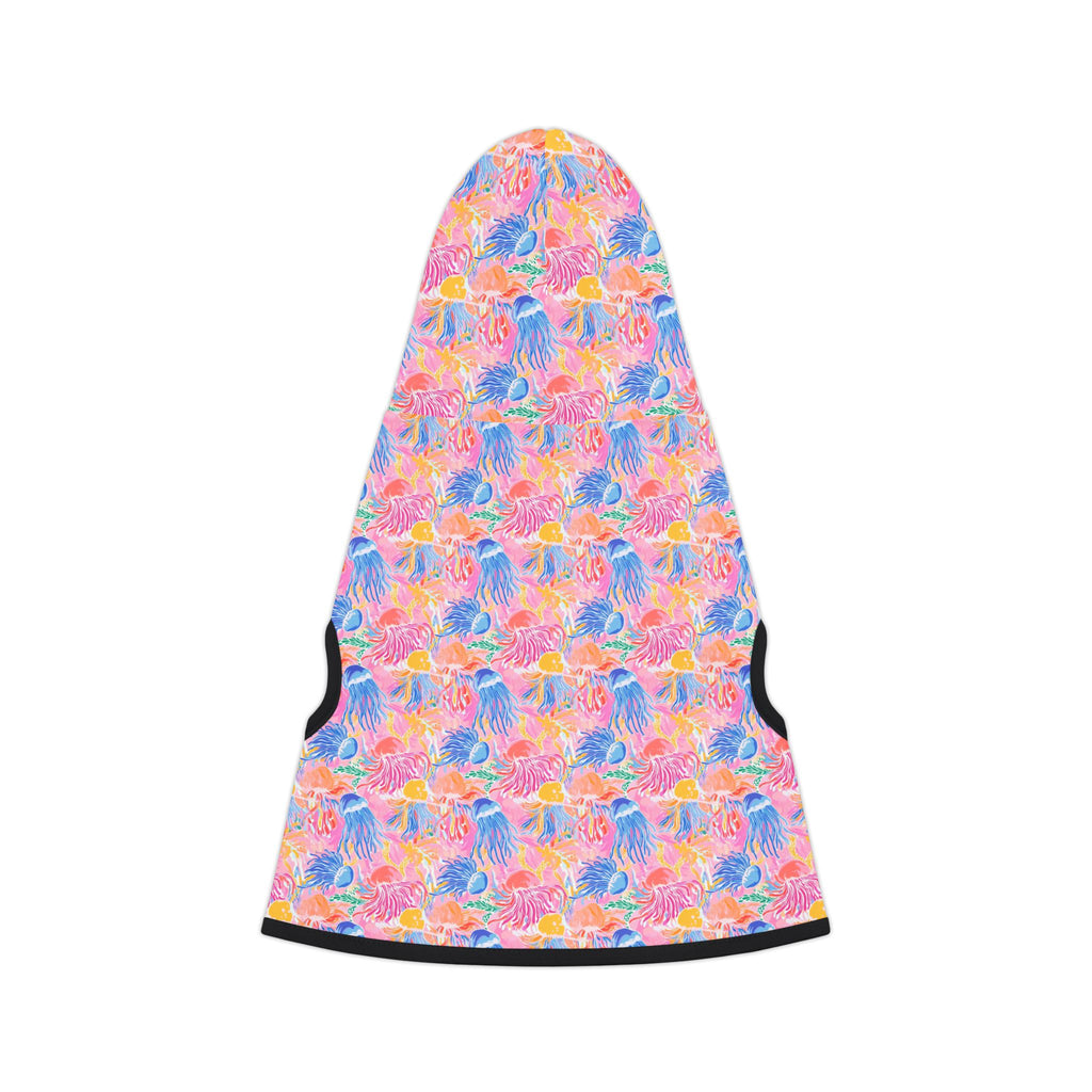 Pink Neon Jellyfish Pet Hoodie, Cute Animal Lover Gift, Dog Sweater, Cat Jumper, Pet Clothing
