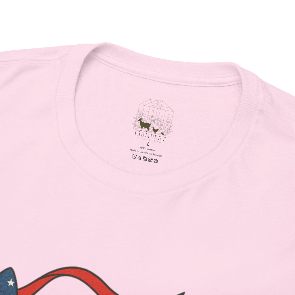 4th of July Goose T-Shirt | Patriotic Farm Goose Graphic Tee | Americana Country Shirt | Red White Blue Farm Animal Shirt | Homestead Summer Apparel