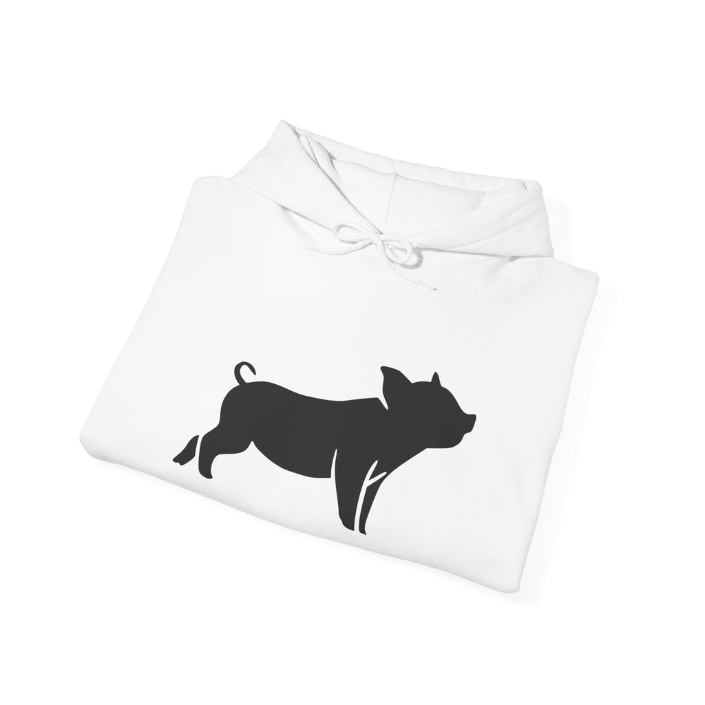Pig Silhouette Hoodie – Farm Life Sweatshirt, Pig Lover Pullover, Homestead Hoodie, Mini Pig Apparel, Farm Animal Hoodie, Country Living Unisex Hoodie
