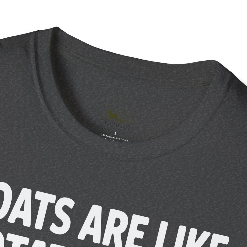 “Goats Are Like Potato Chips – You Can’t Have Just One” Funny Goat Lover Unisex T-Shirt | Farm Life Goat Tee