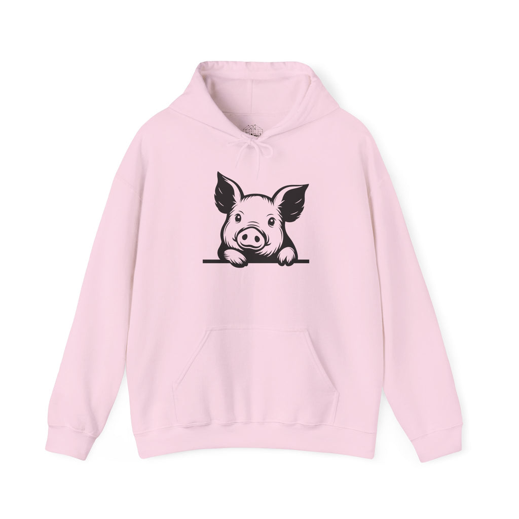 Peeking Pig Hoodie – Cute Pig Pullover Sweatshirt, Pig Lover Hoodie, Farm Life Hoodie, Mini Pig Apparel, Homestead Hoodie, Farm Animal Hoodie, Country Living Unisex Hoodie