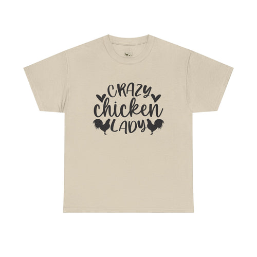 Crazy Chicken Lady T-Shirt – Funny Chicken Mom Tee, Farmhouse Homestead Chicken Lover Shirt, Unisex Gildan 5000