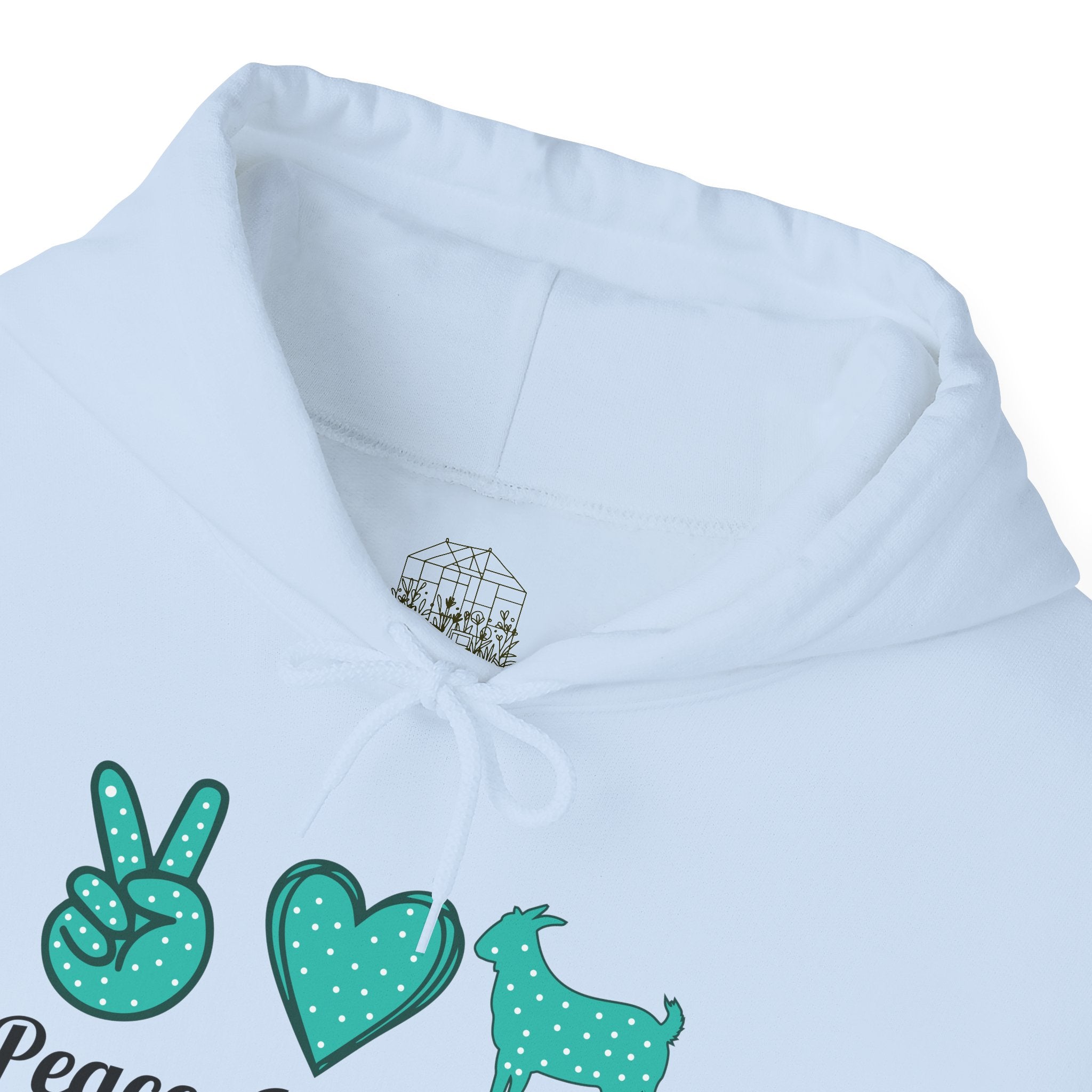 Peace Love Goats Hoodie – Unisex Farmhouse Goat Lover Sweatshirt | Cozy Homestead Country Apparel