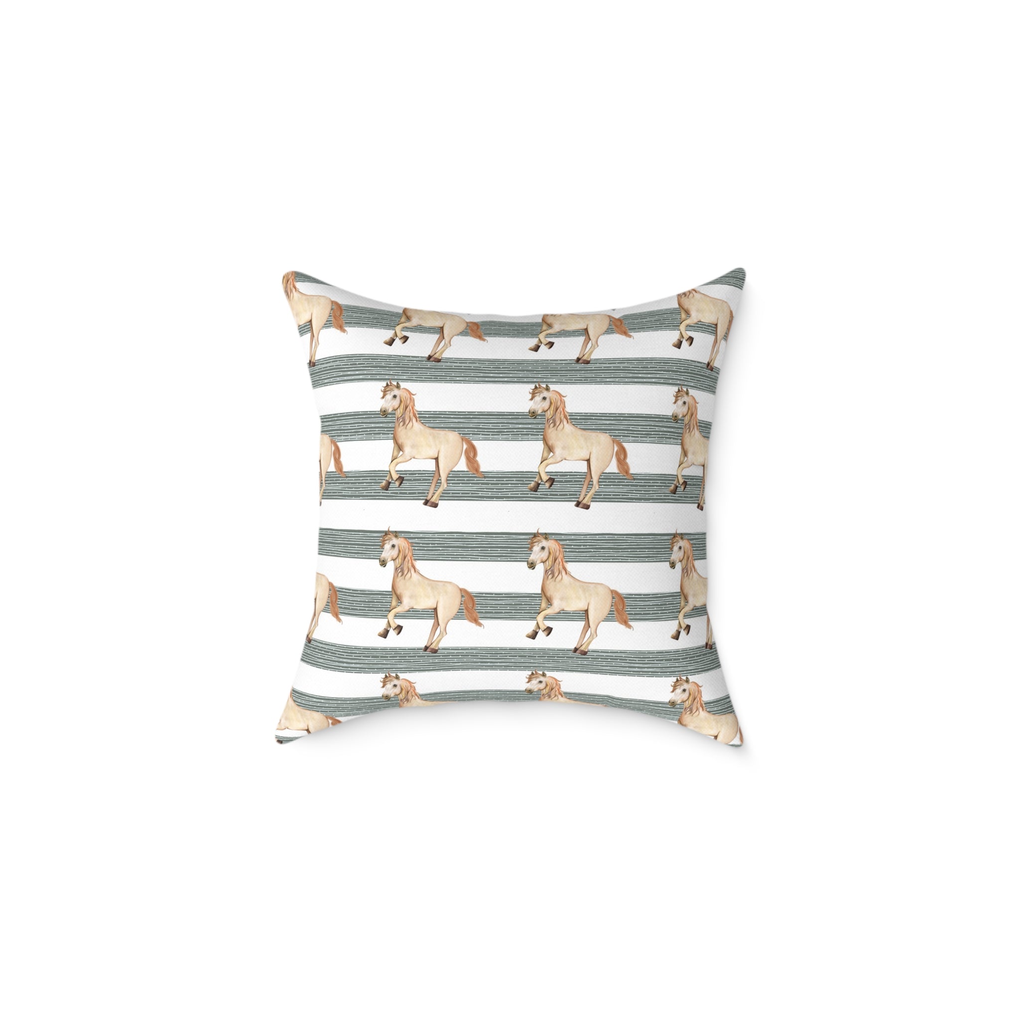 Horse Throw Pillow | Farmhouse Horse Accent Pillow | Rustic Equestrian Decor Cushion | Cottagecore Horse Home Decor | Gumpert Homestead