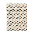 Highland Cow Pattern Plush Blanket | Farmhouse Cattle Throw Blanket | Rustic Farm Animal Bedding | Cozy Country Home Decor | Repeating Cow Print Blanket | Homestead Bedroom Throw