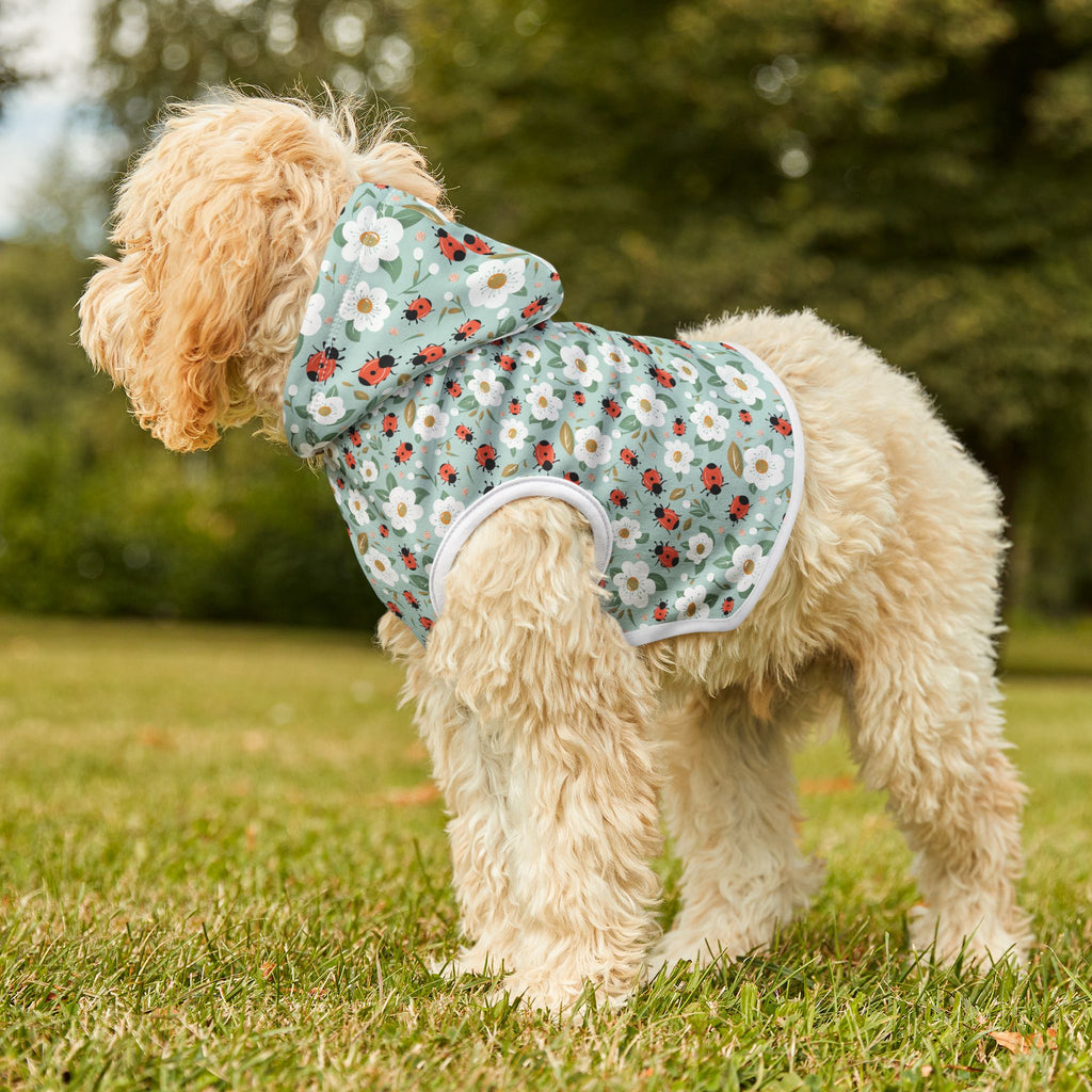 Blue Ladybug Pet Hoodie, Cute Pet Apparel, Animal Lover Gift, Dog Sweater, Cat Jumper, Pet Clothing